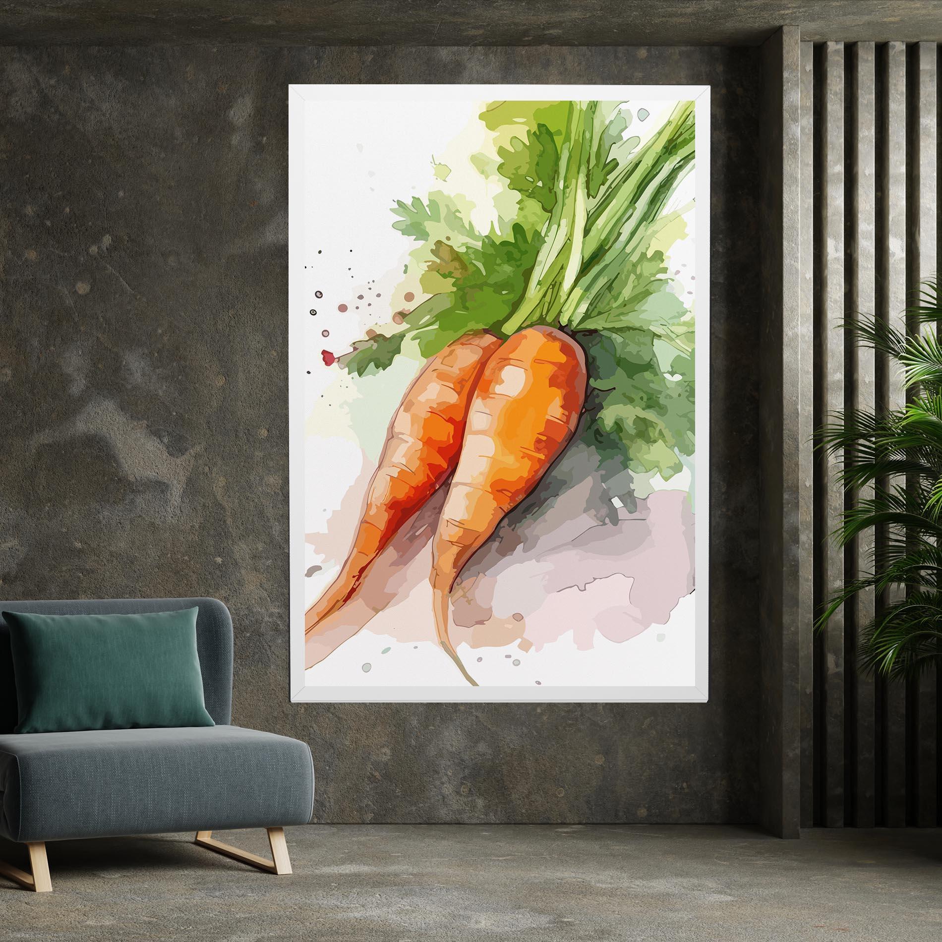 Картина на платно Carrot Watercolor mockup 7