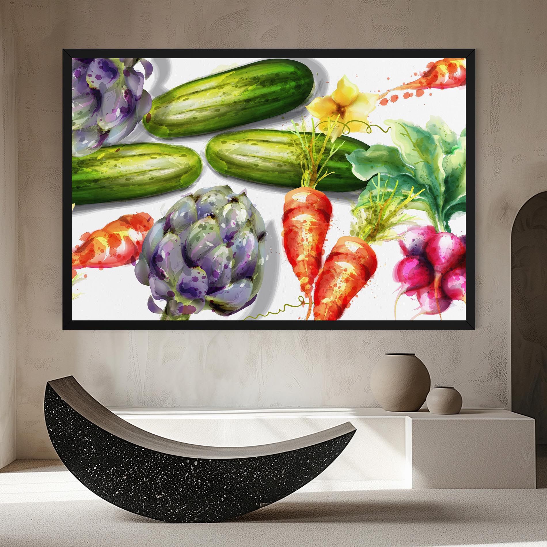 Watercolor Vegetables mockup 8