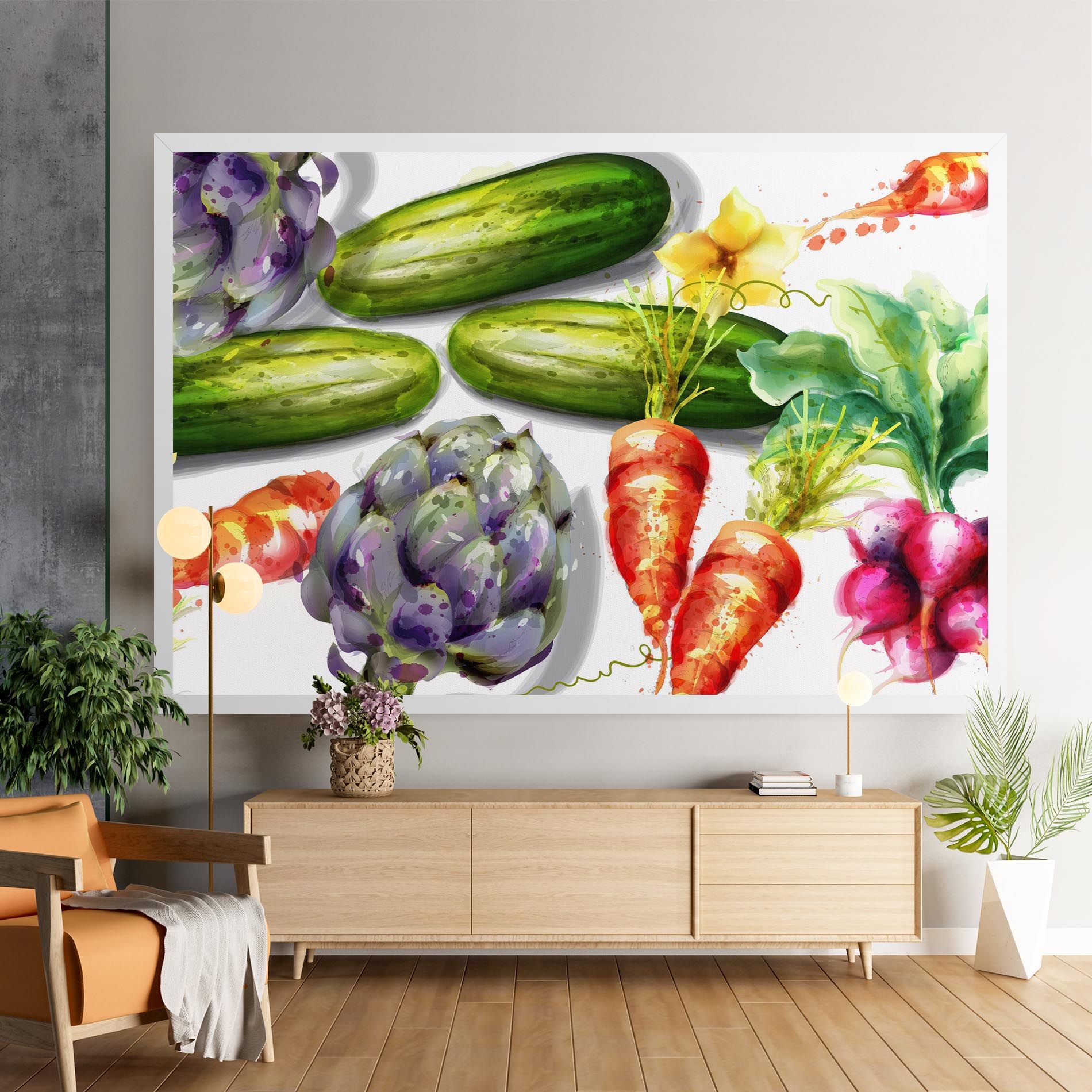 Watercolor Vegetables mockup 9