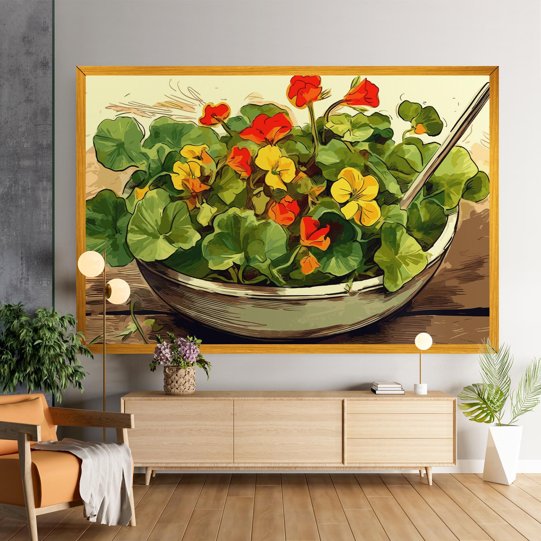 Картина на платно Flower Food mockup 9