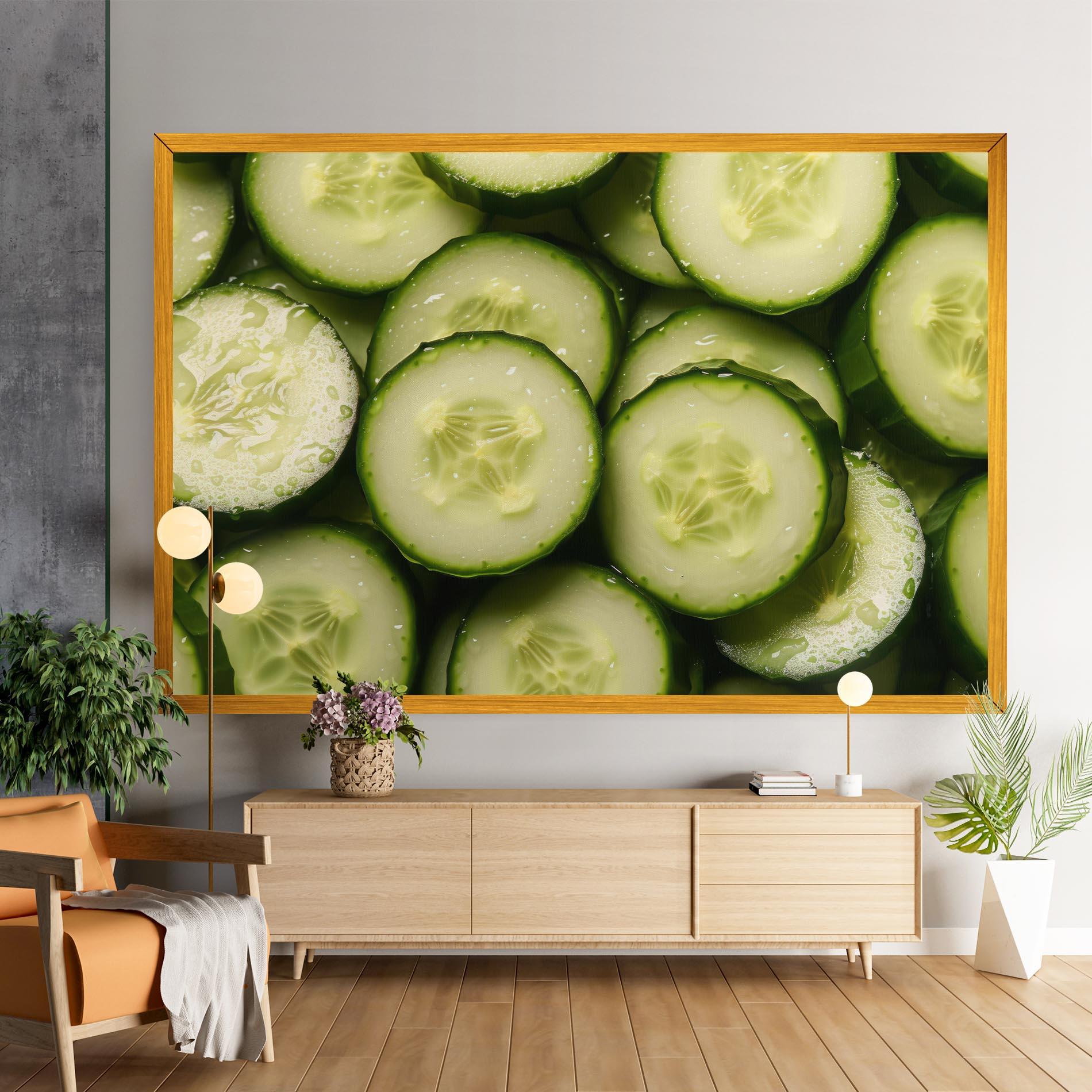 Картина на платно Fresh Cucumber mockup 9