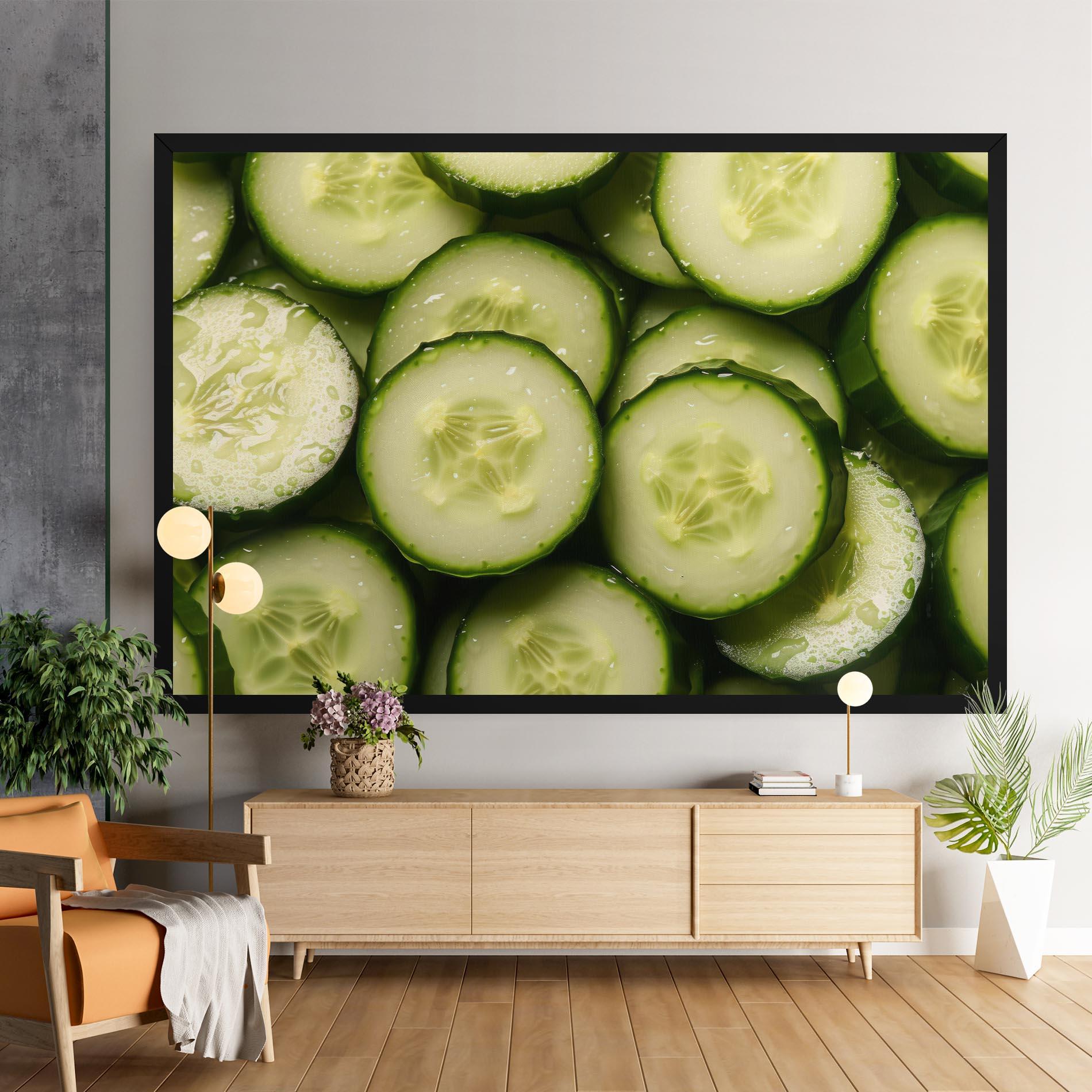 Картина на платно Fresh Cucumber mockup 9