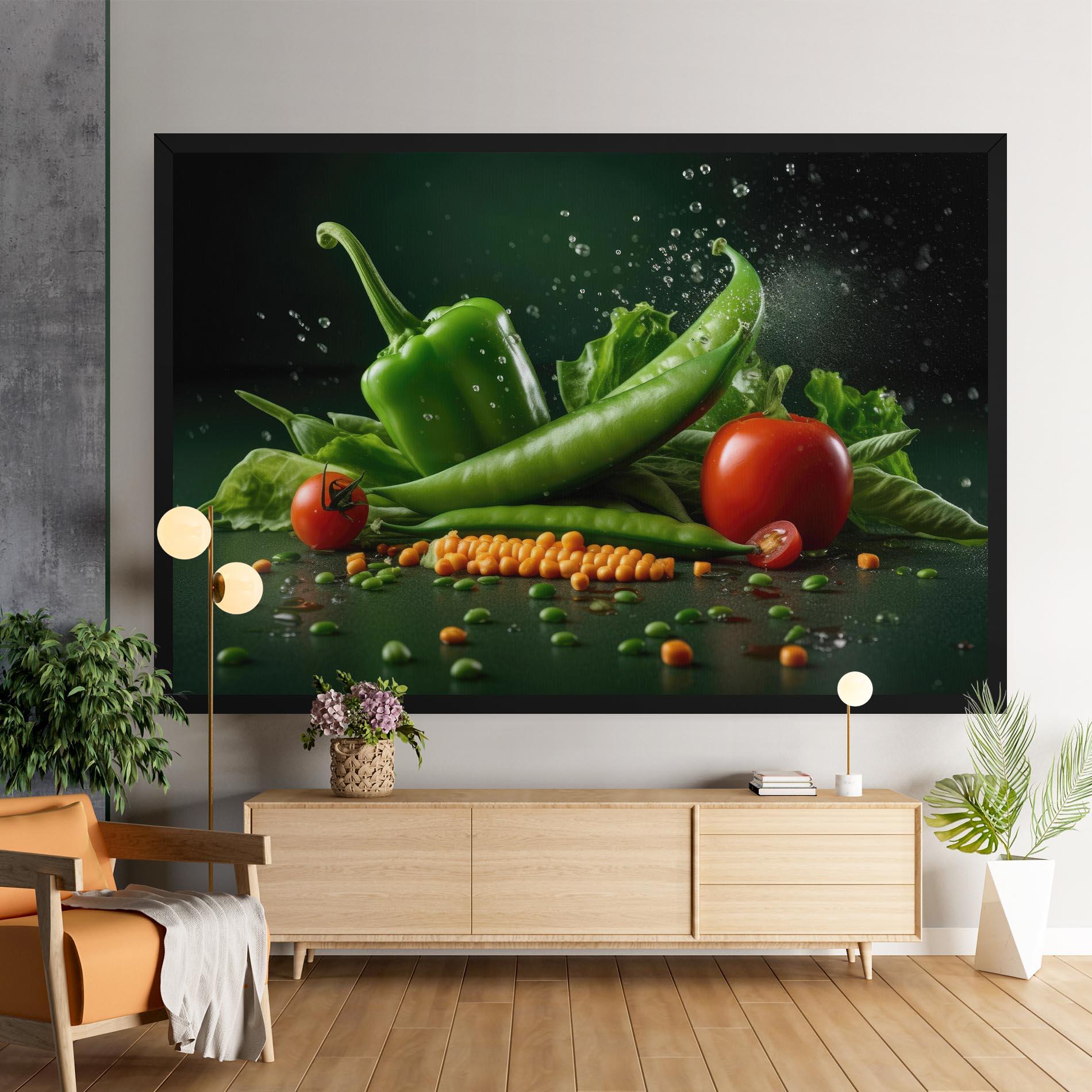 Картина на платно Fresh Vegetables mockup 9