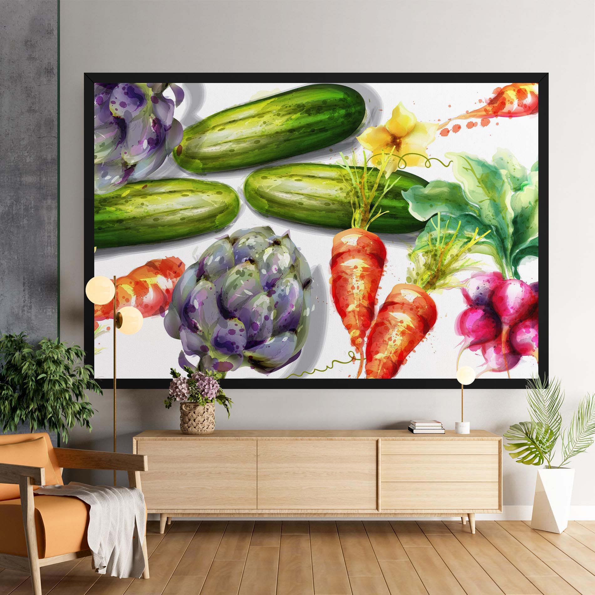 Watercolor Vegetables mockup 9
