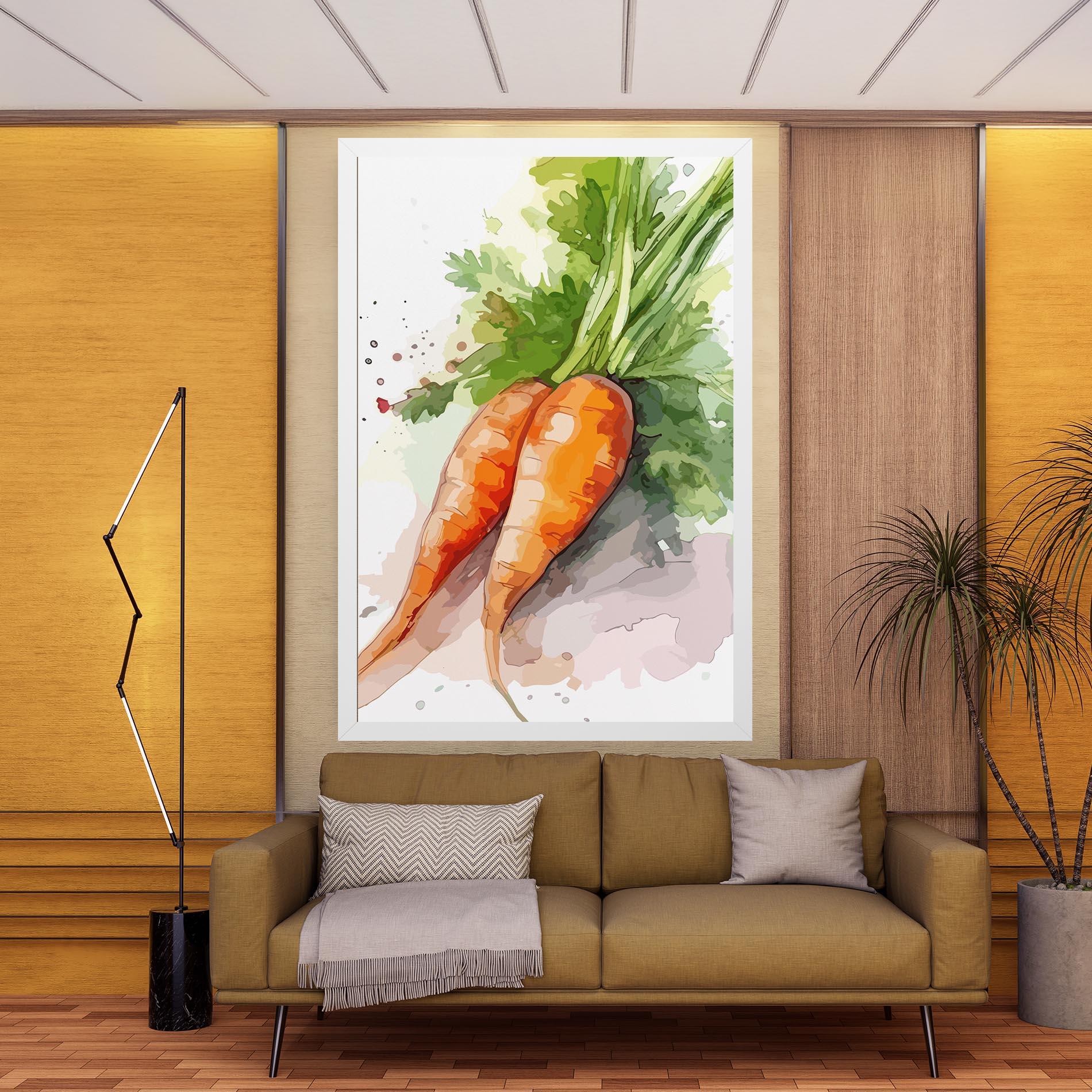 Картина на платно Carrot Watercolor mockup 9