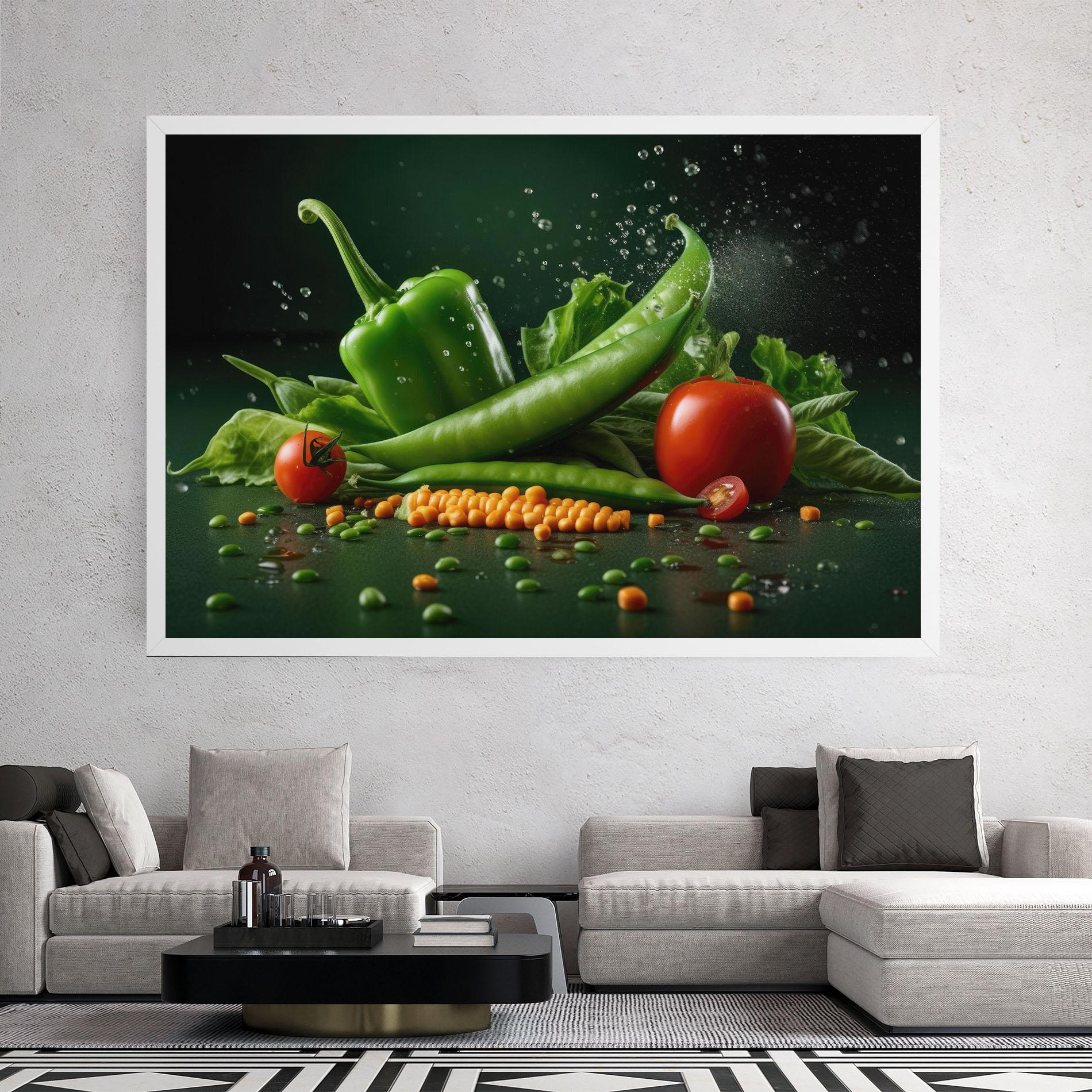 Картина на платно Fresh Vegetables mockup 2