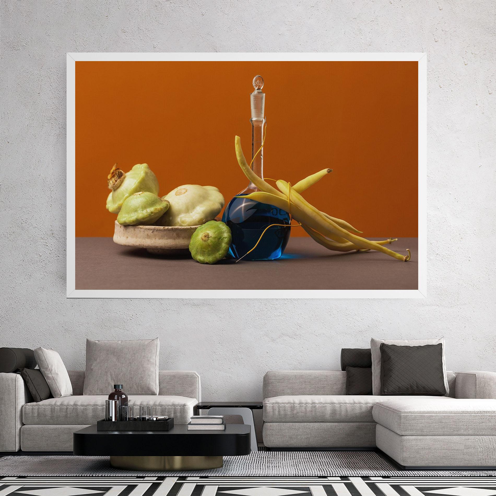 Картина на платно Vegetables Blue Liquid mockup 2