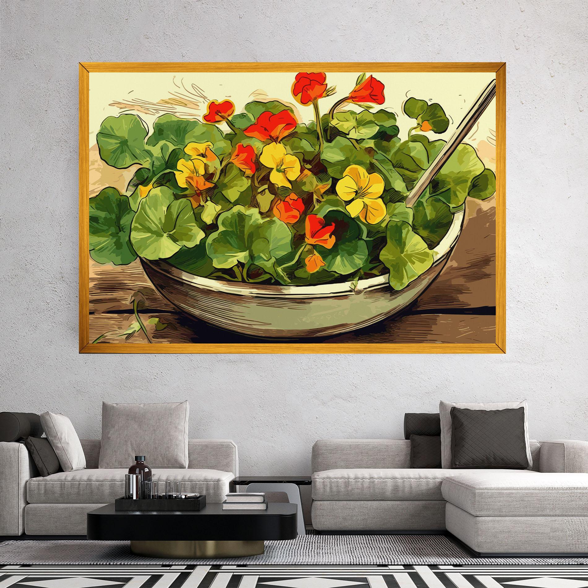 Картина на платно Flower Food mockup 2