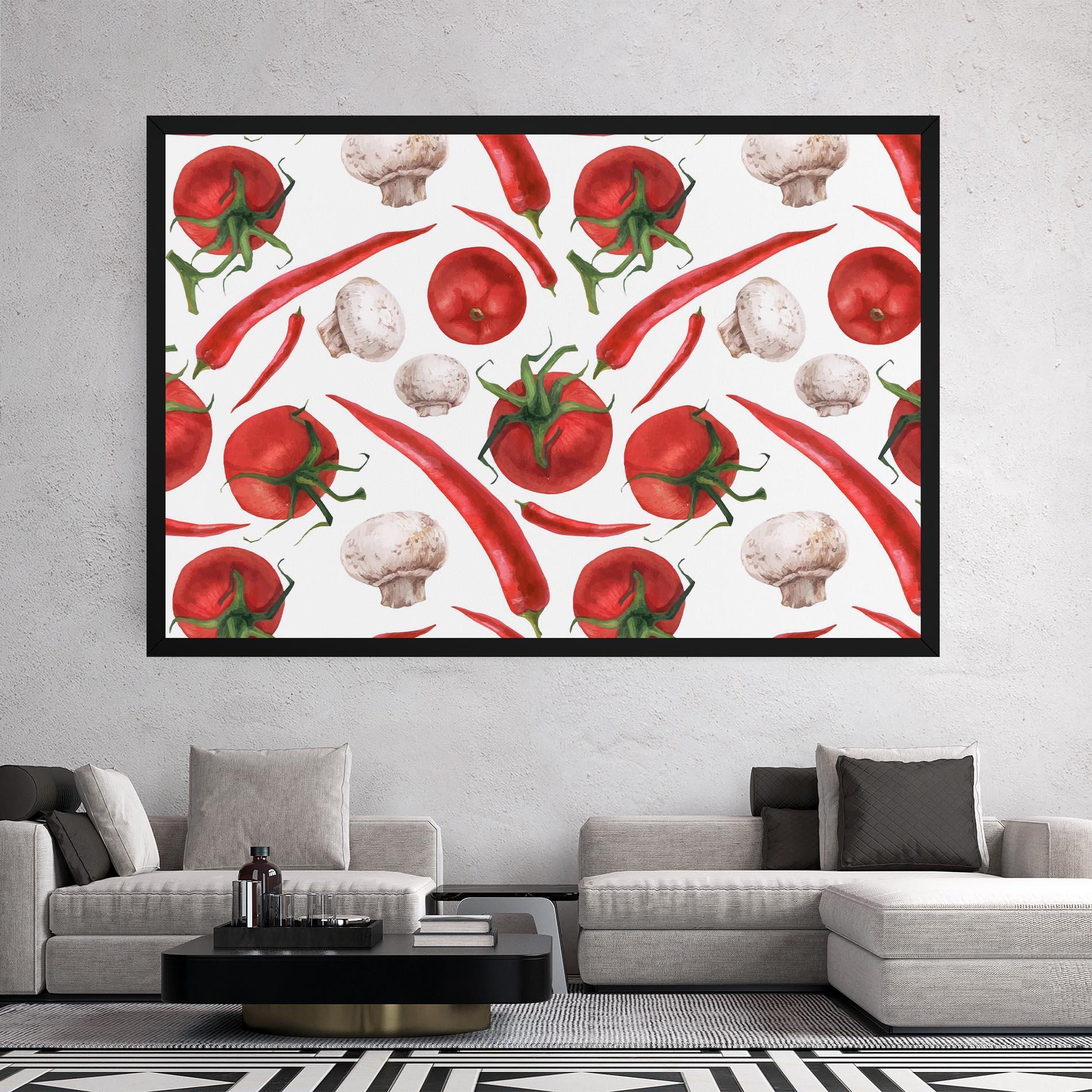 Картина на платно Floating Tomato mockup 2