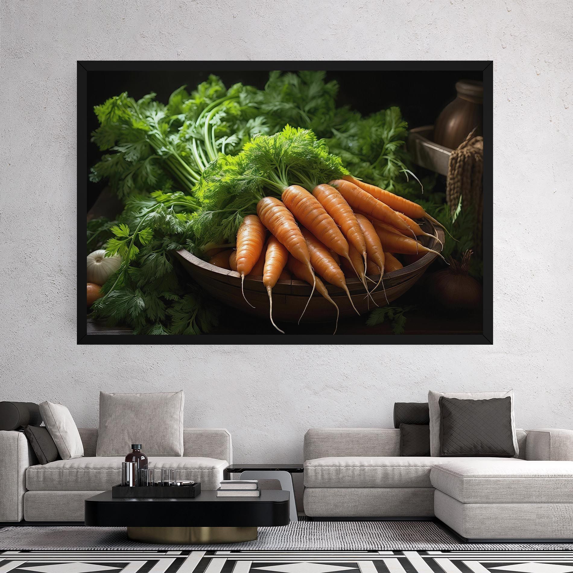 Fresh Carrots Basket mockup 2