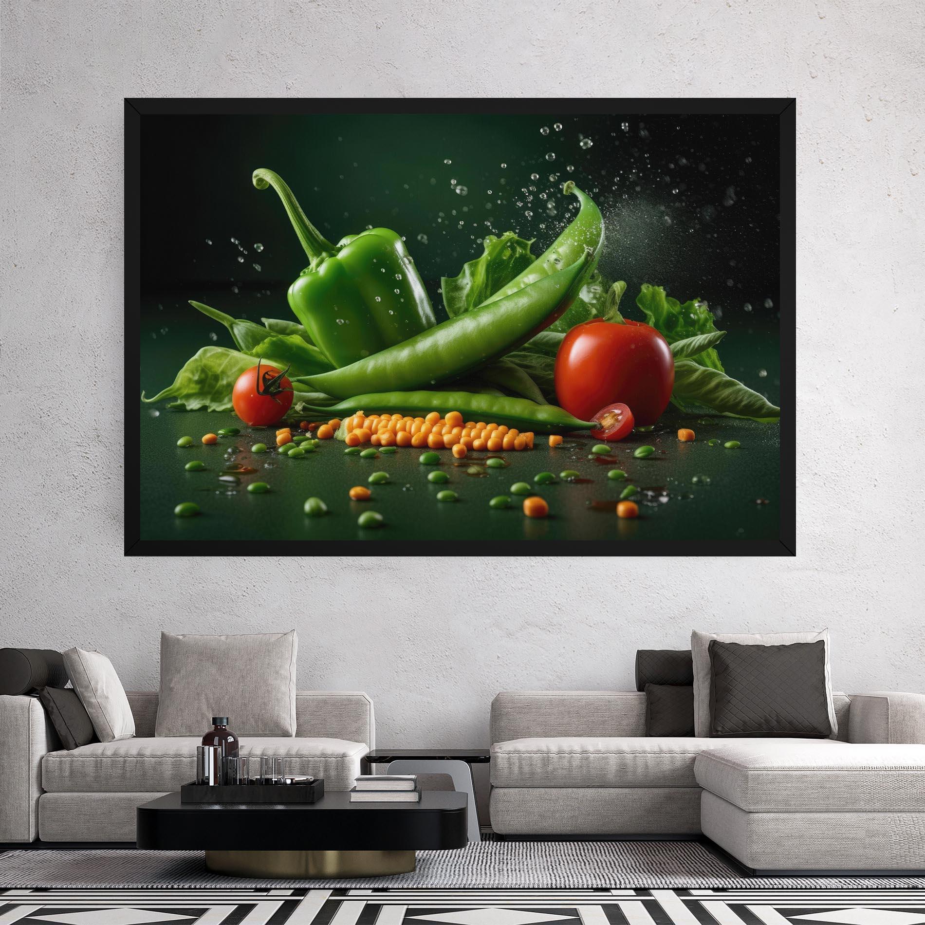 Картина на платно Fresh Vegetables mockup 2