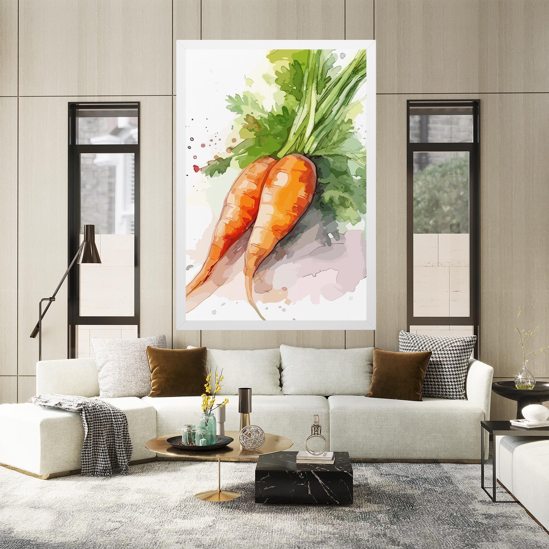 Картина на платно Carrot Watercolor mockup 2