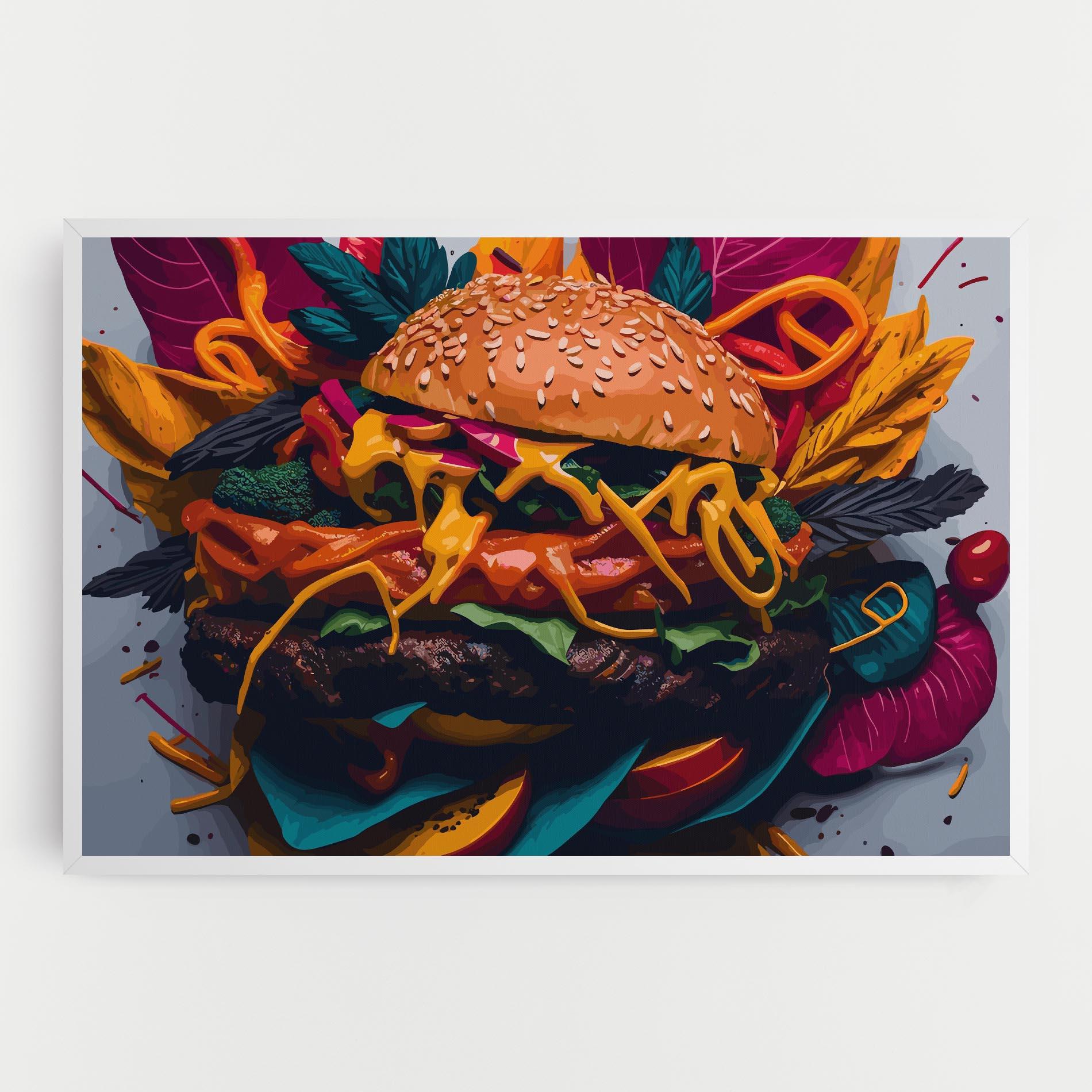 Картина на платно Burger Mustard mockup 0