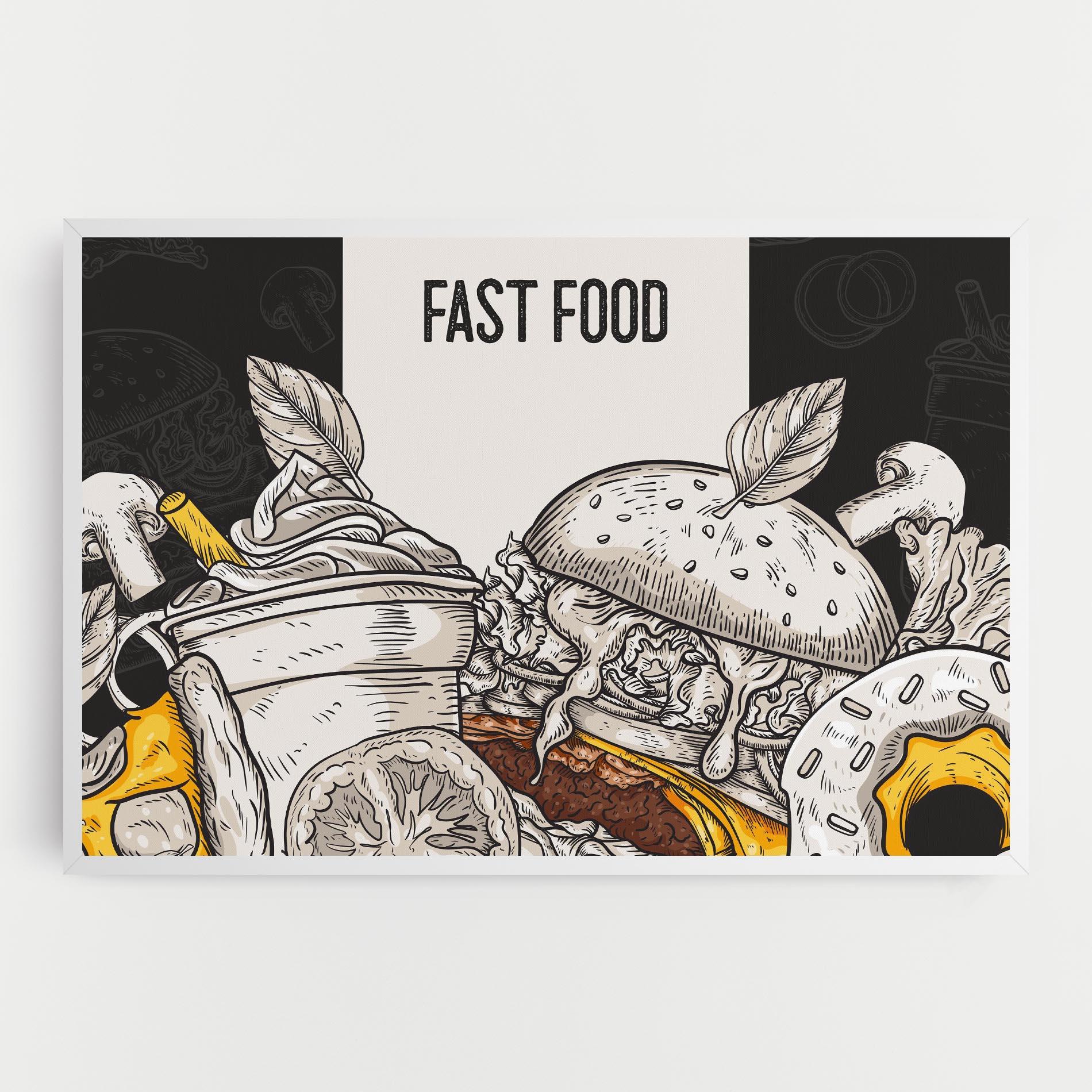 Картина на платно Fast Food mockup 0