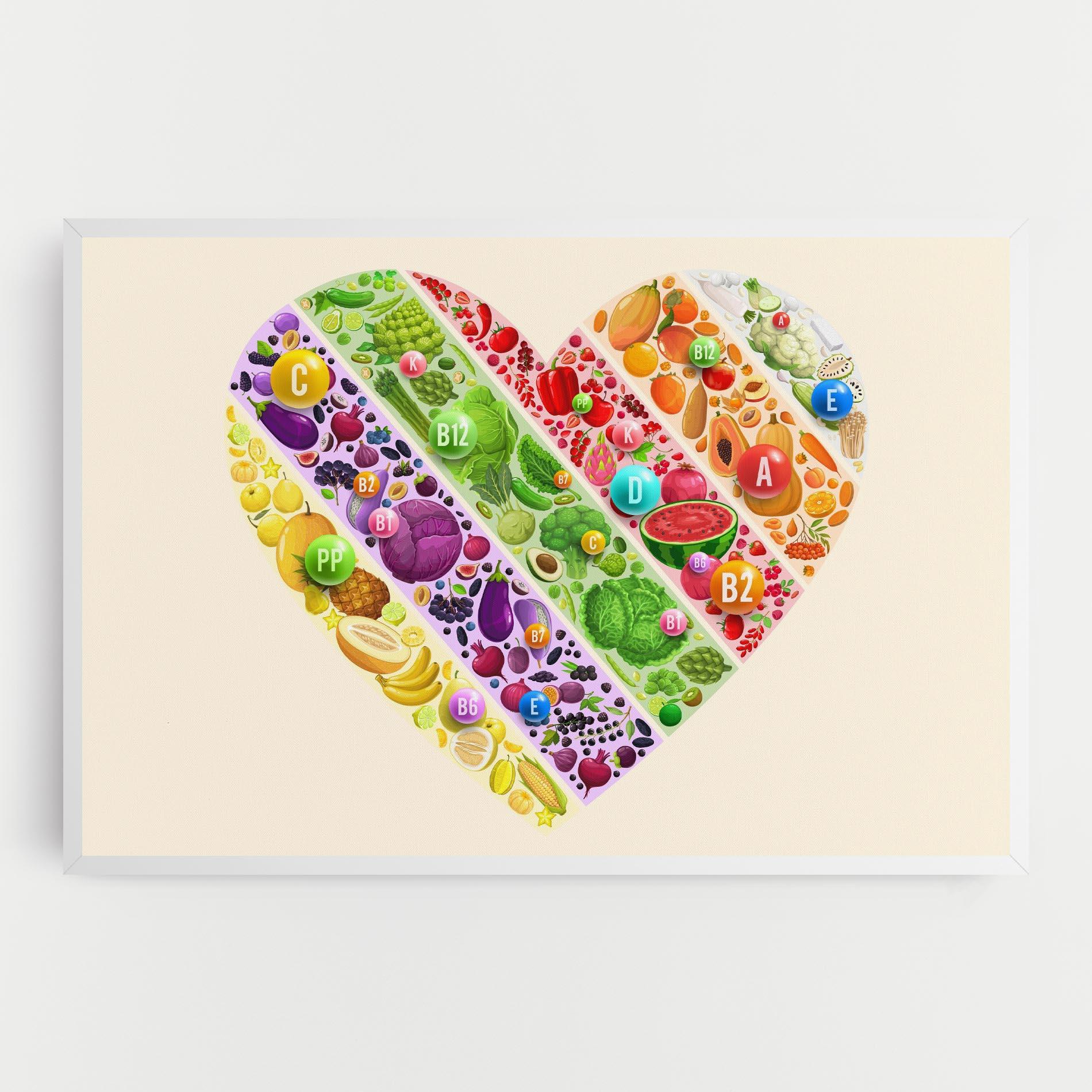 Картина на платно Food Heart mockup 0