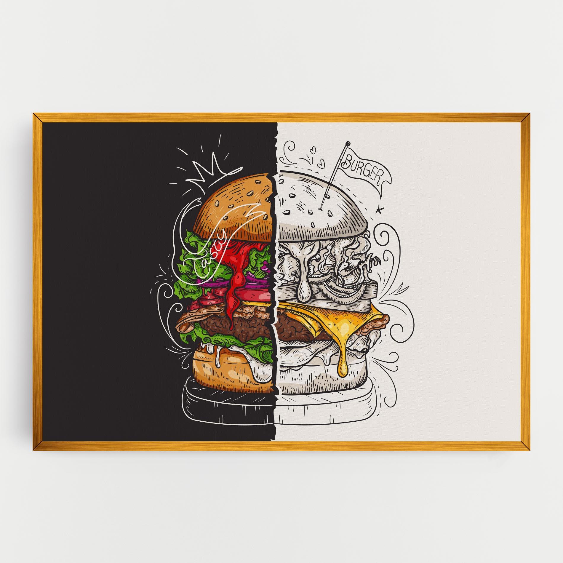 Картина на платно Burger Art mockup 0