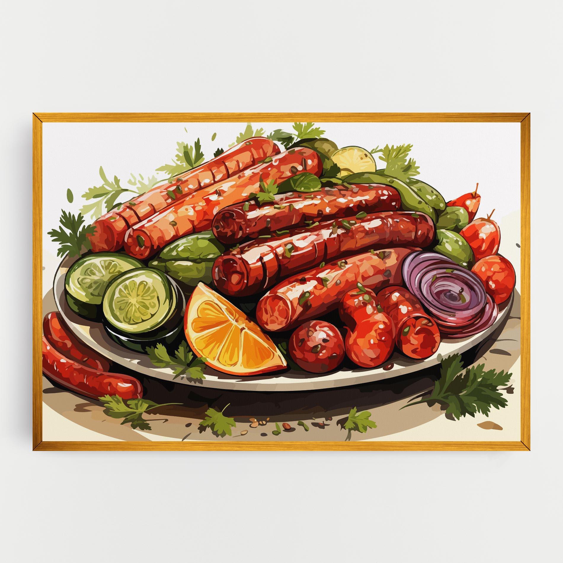 Картина на платно Tasty Sousages mockup 0