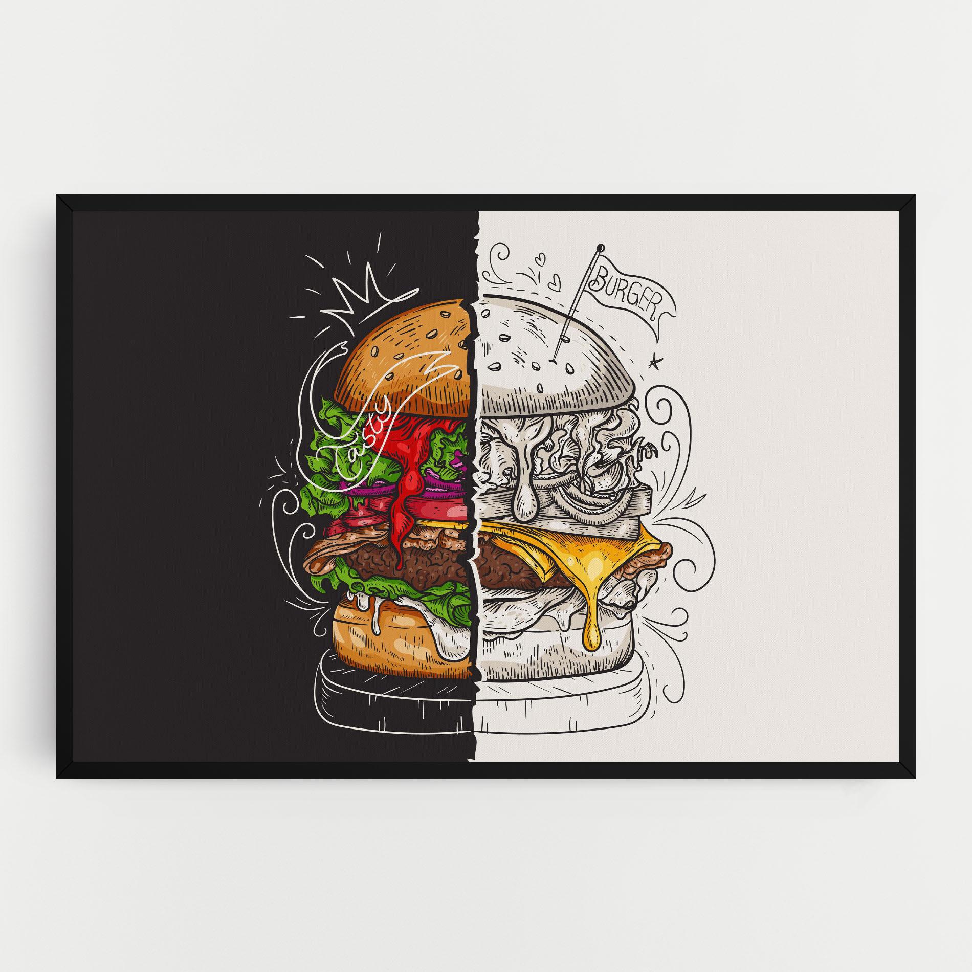 Картина на платно Burger Art mockup 0
