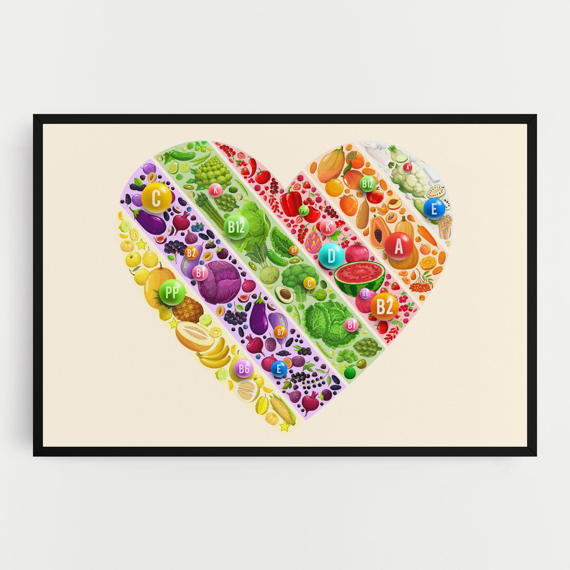 Картина на платно Food Heart mockup 0