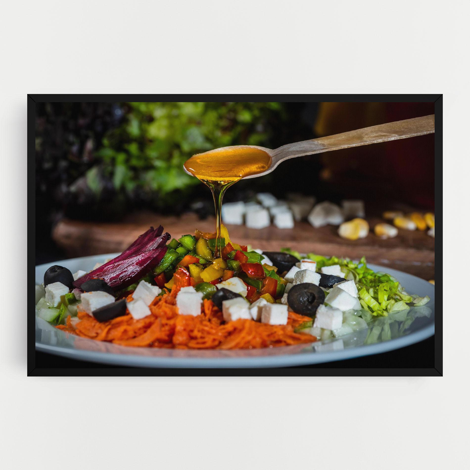 Картина на платно Honey Over Food mockup 0