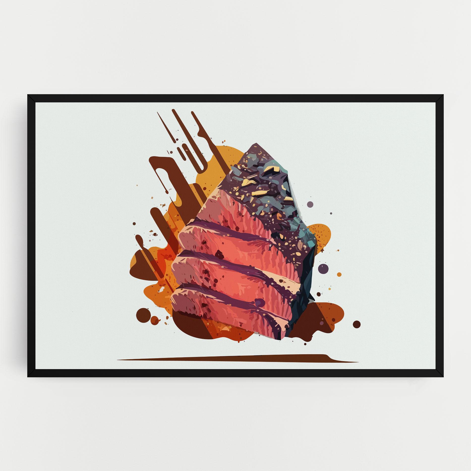 Картина на платно Meat Floating mockup 0
