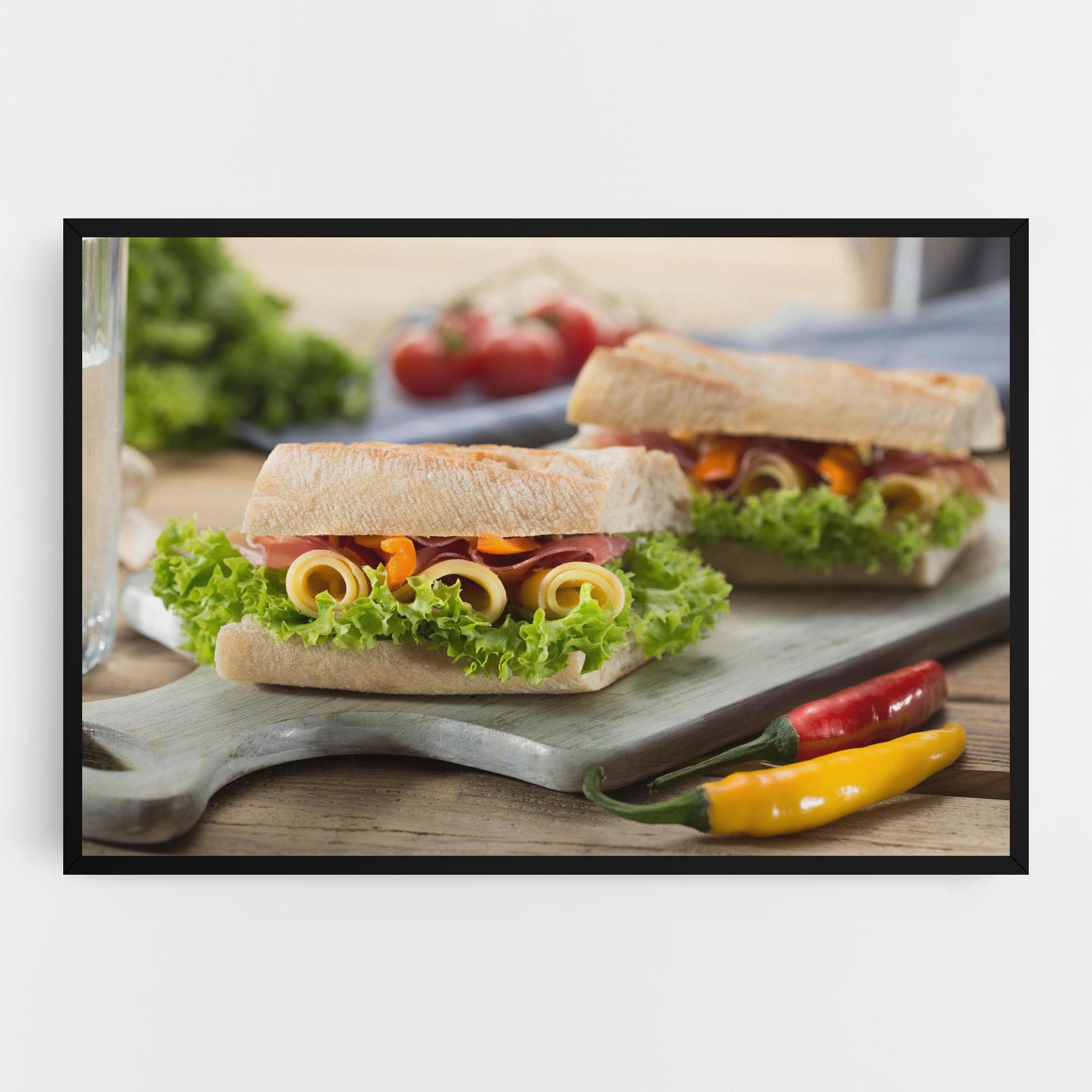 Картина на платно Yum Sandwich mockup 0