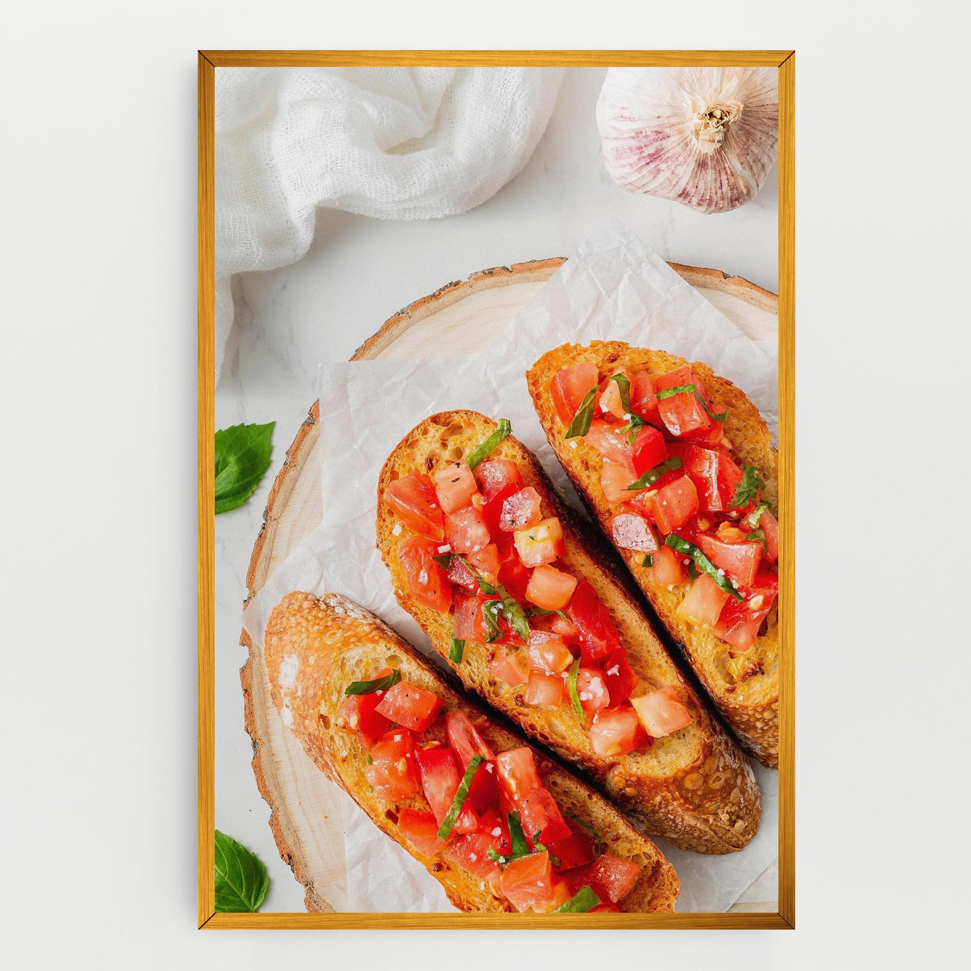 Картина на платно Tomatoes On Bread mockup 0