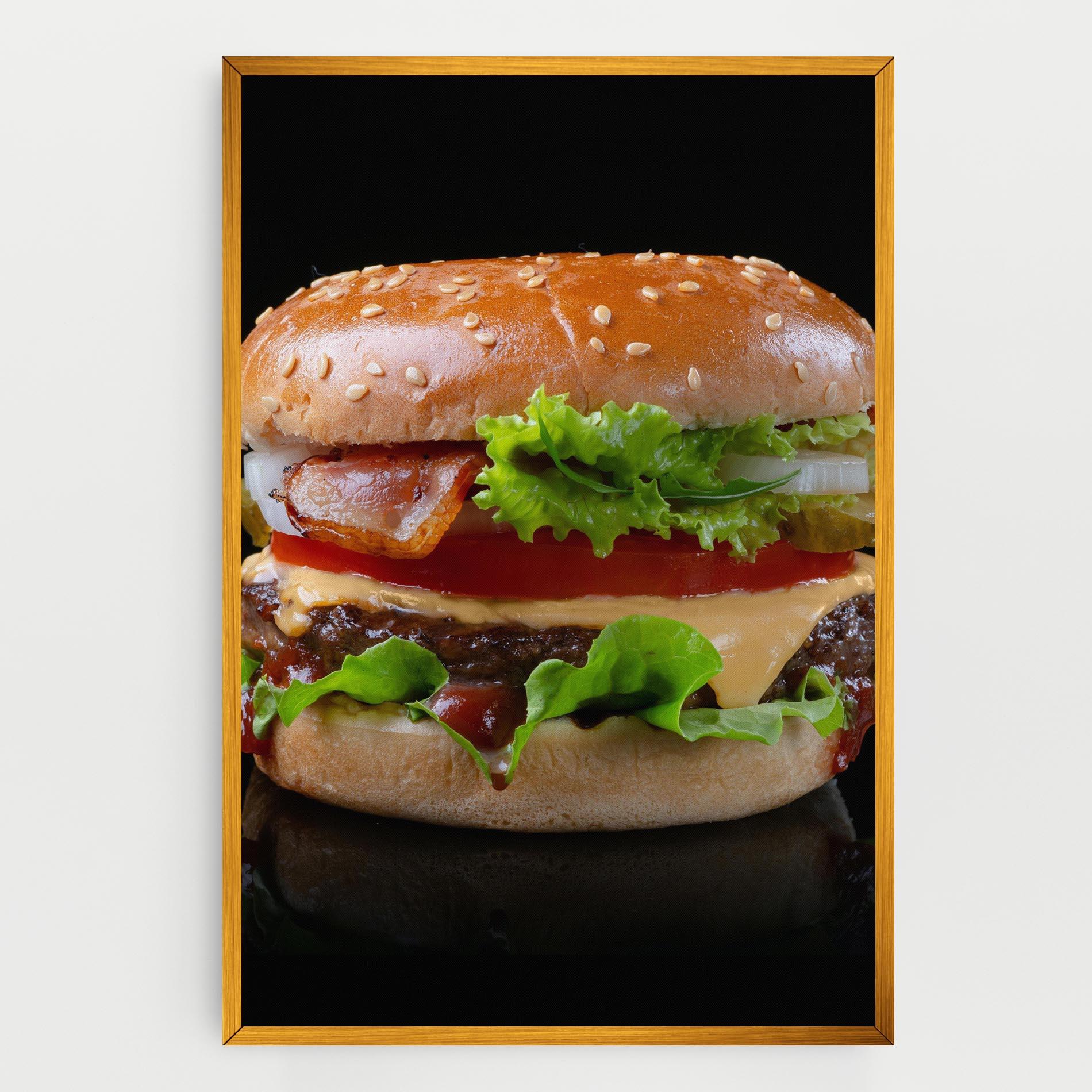 Картина на платно Yumm Hamburger mockup 0