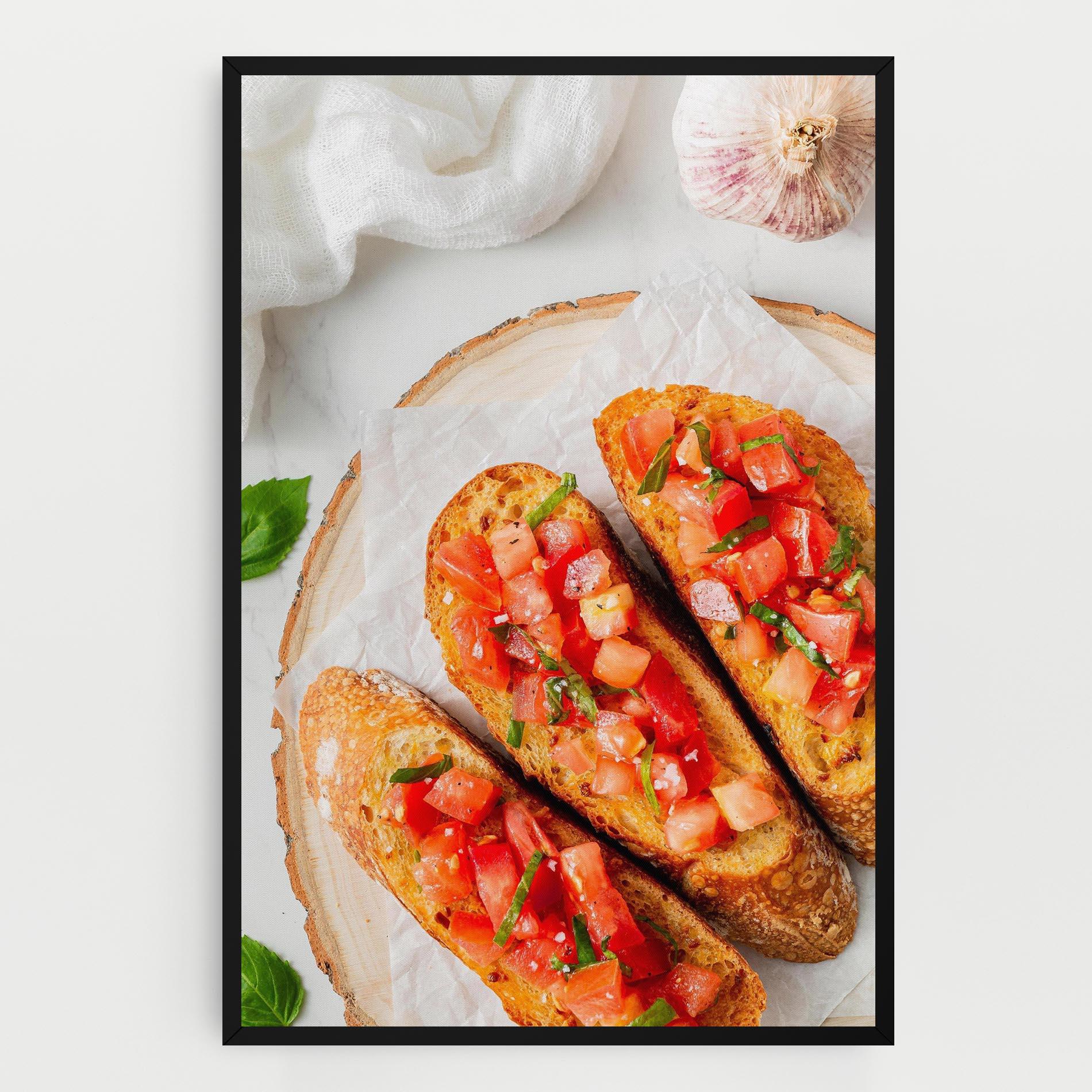 Картина на платно Tomatoes On Bread mockup 0