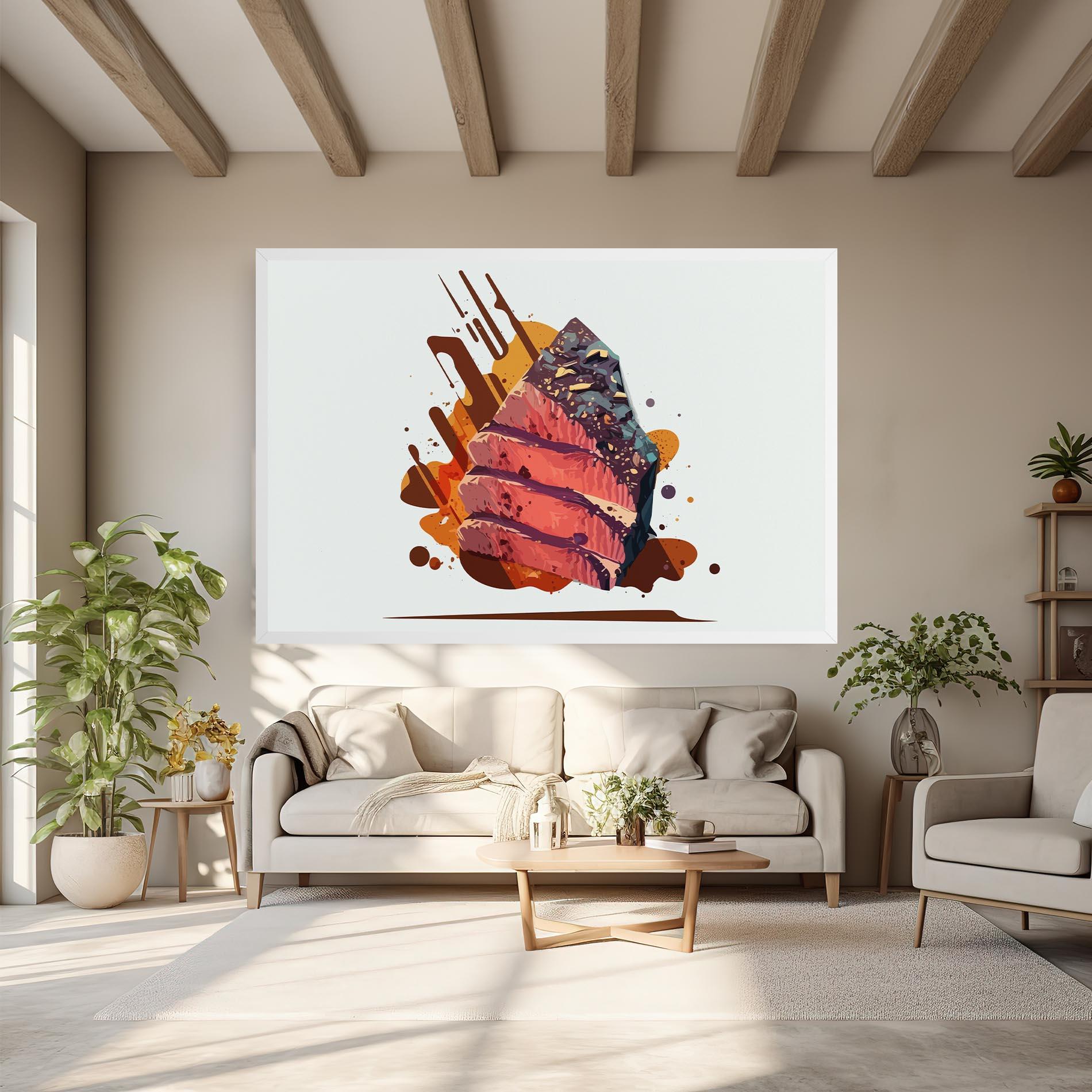 Картина на платно Meat Floating mockup 6