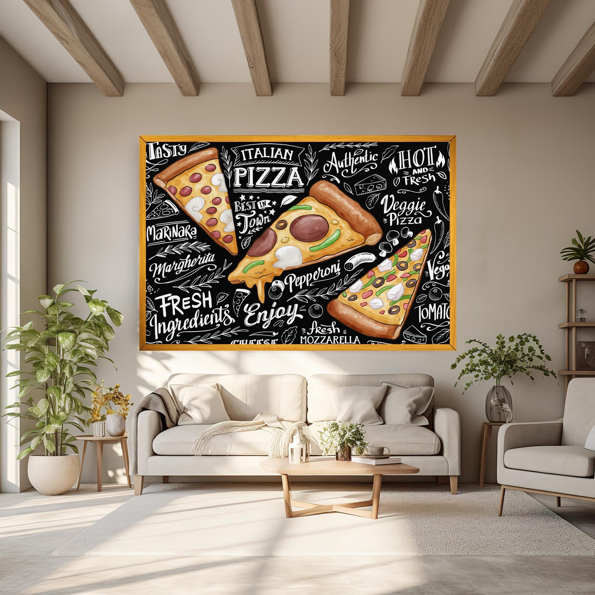 Картина на платно Enjoy Pizza mockup 6