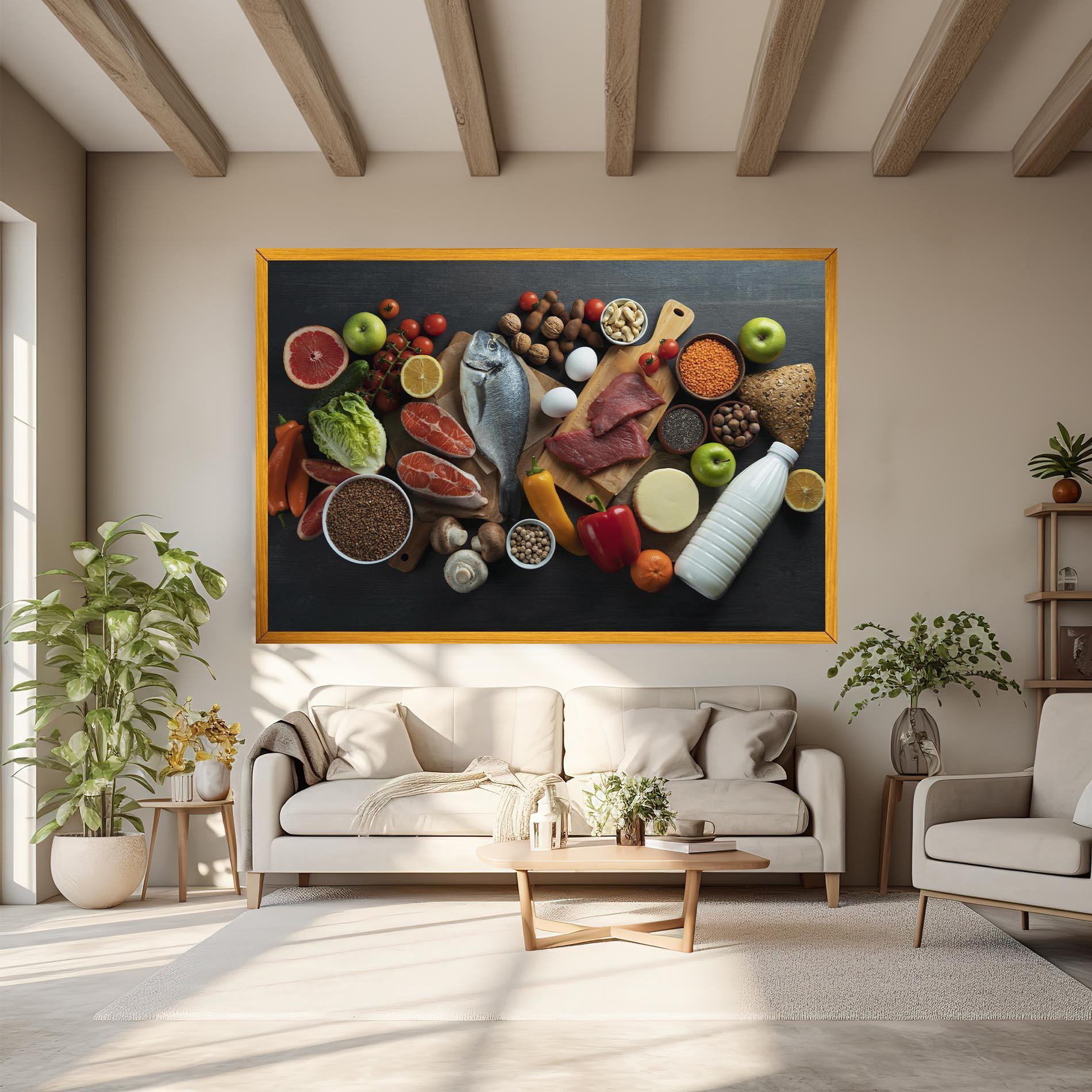 Картина на платно Food Ingredients mockup 6