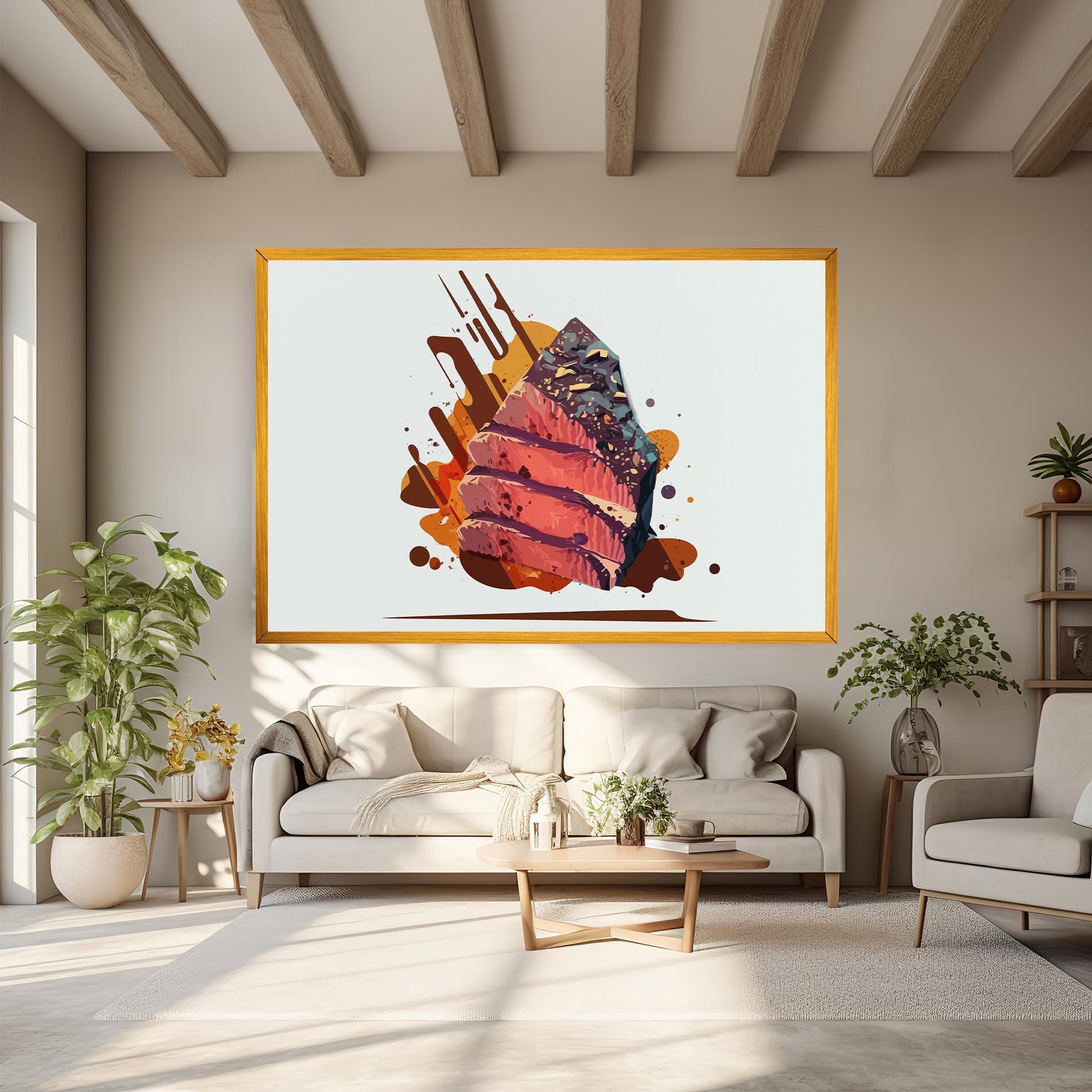 Картина на платно Meat Floating mockup 6