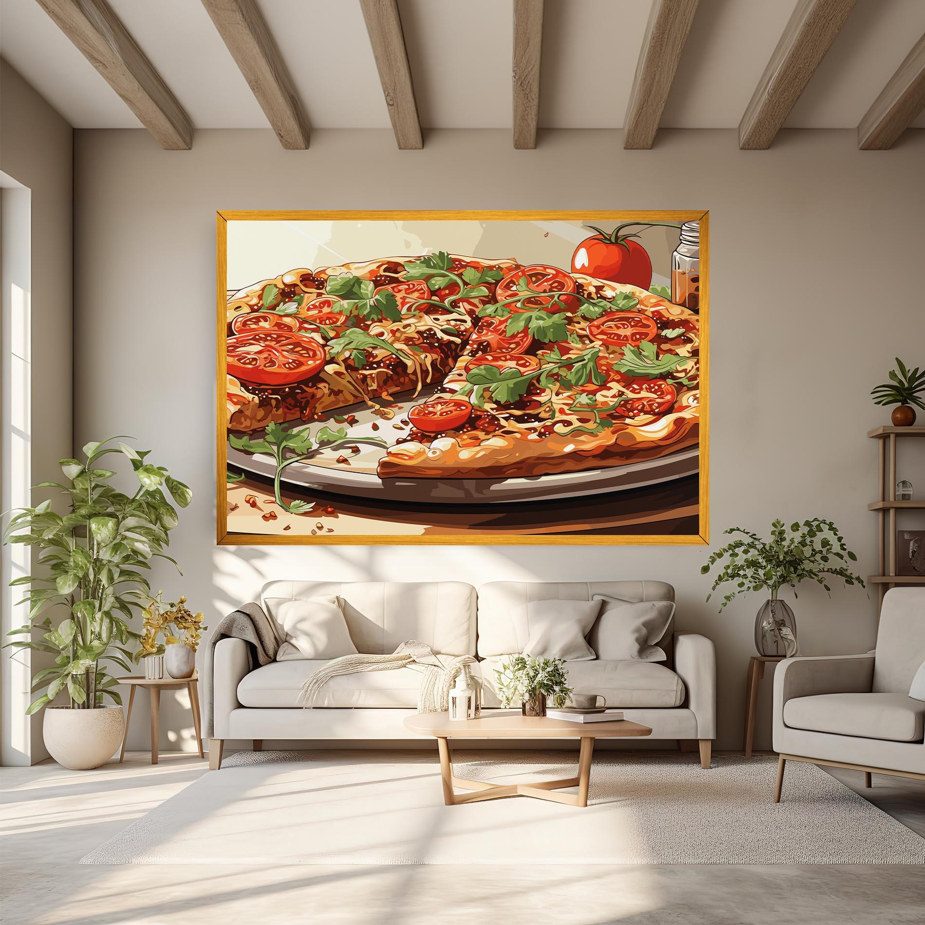 Картина на платно Pizza View mockup 6