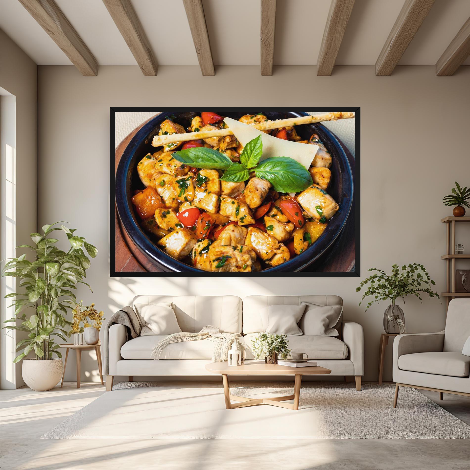 Картина на платно Chicken Food mockup 6