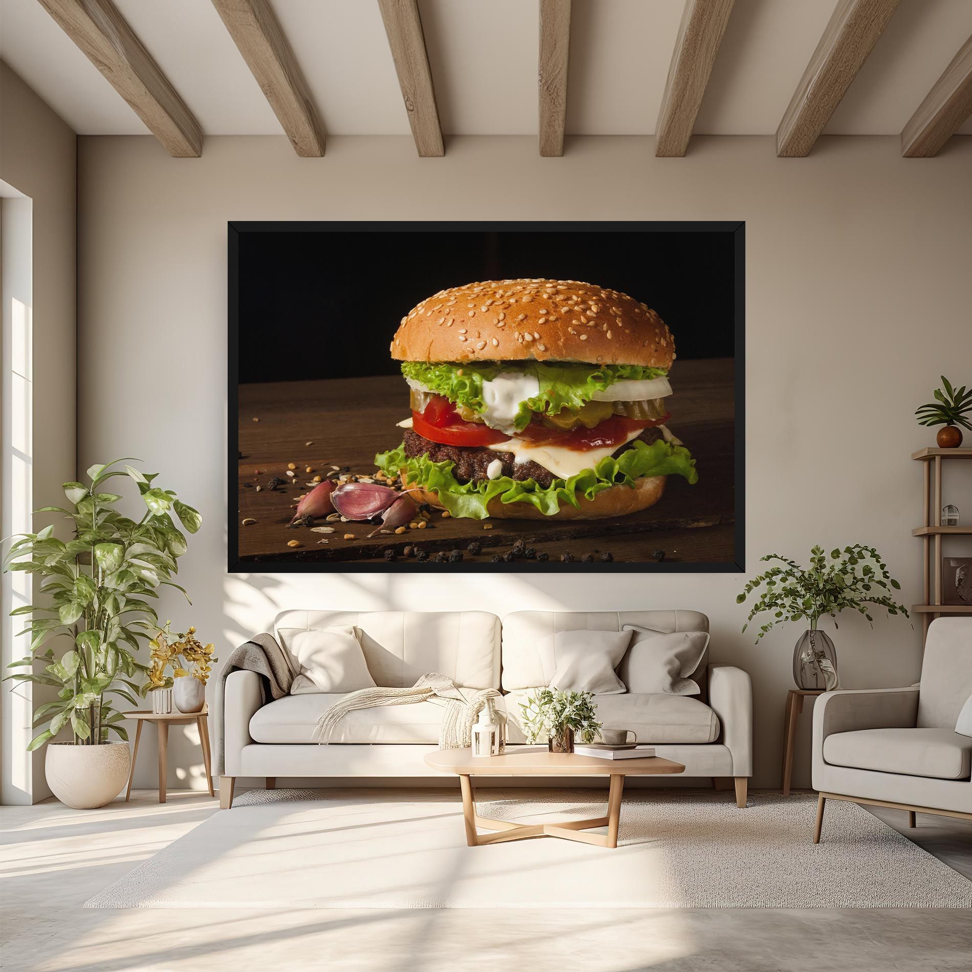 Delicious Hamburger mockup 6