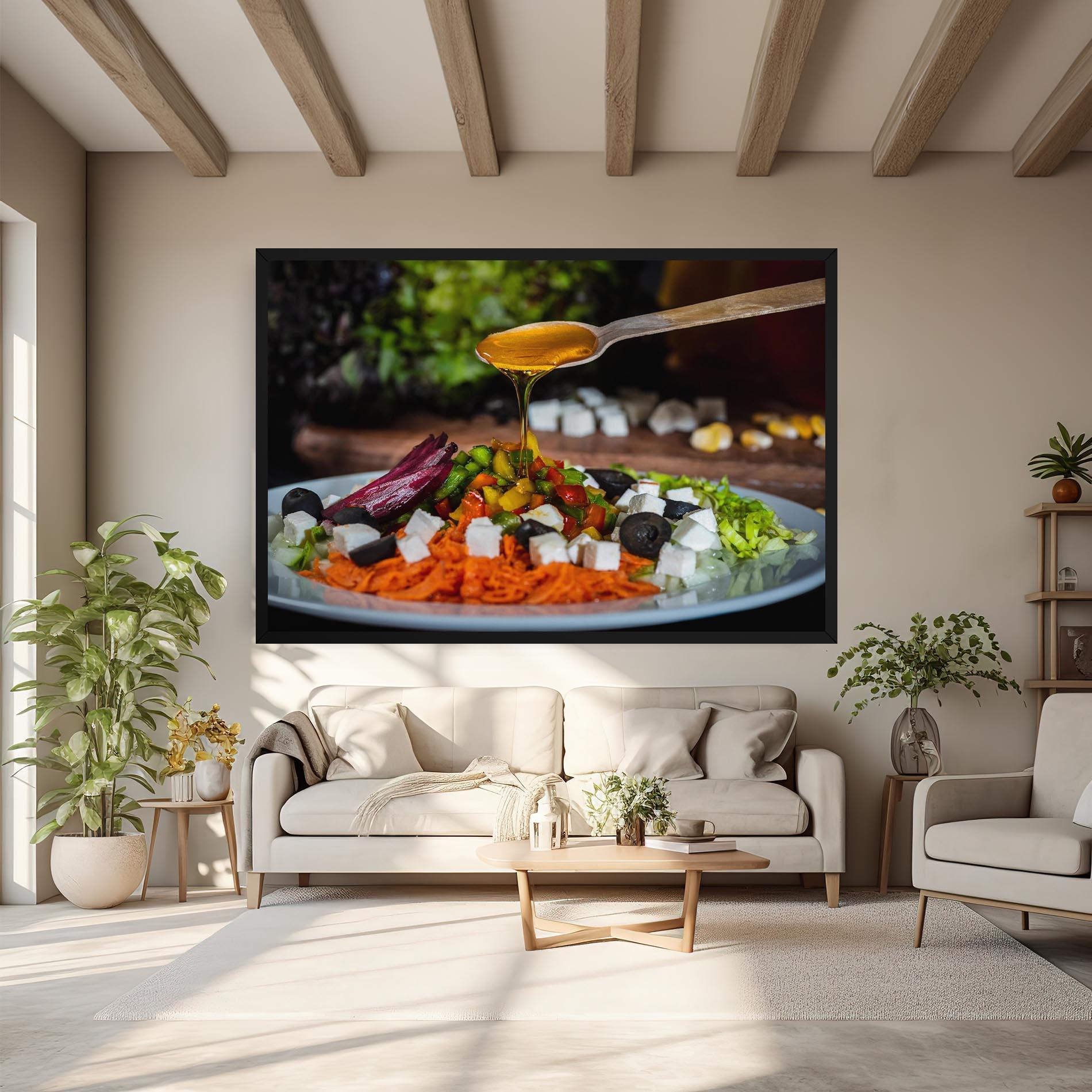 Картина на платно Honey Over Food mockup 6