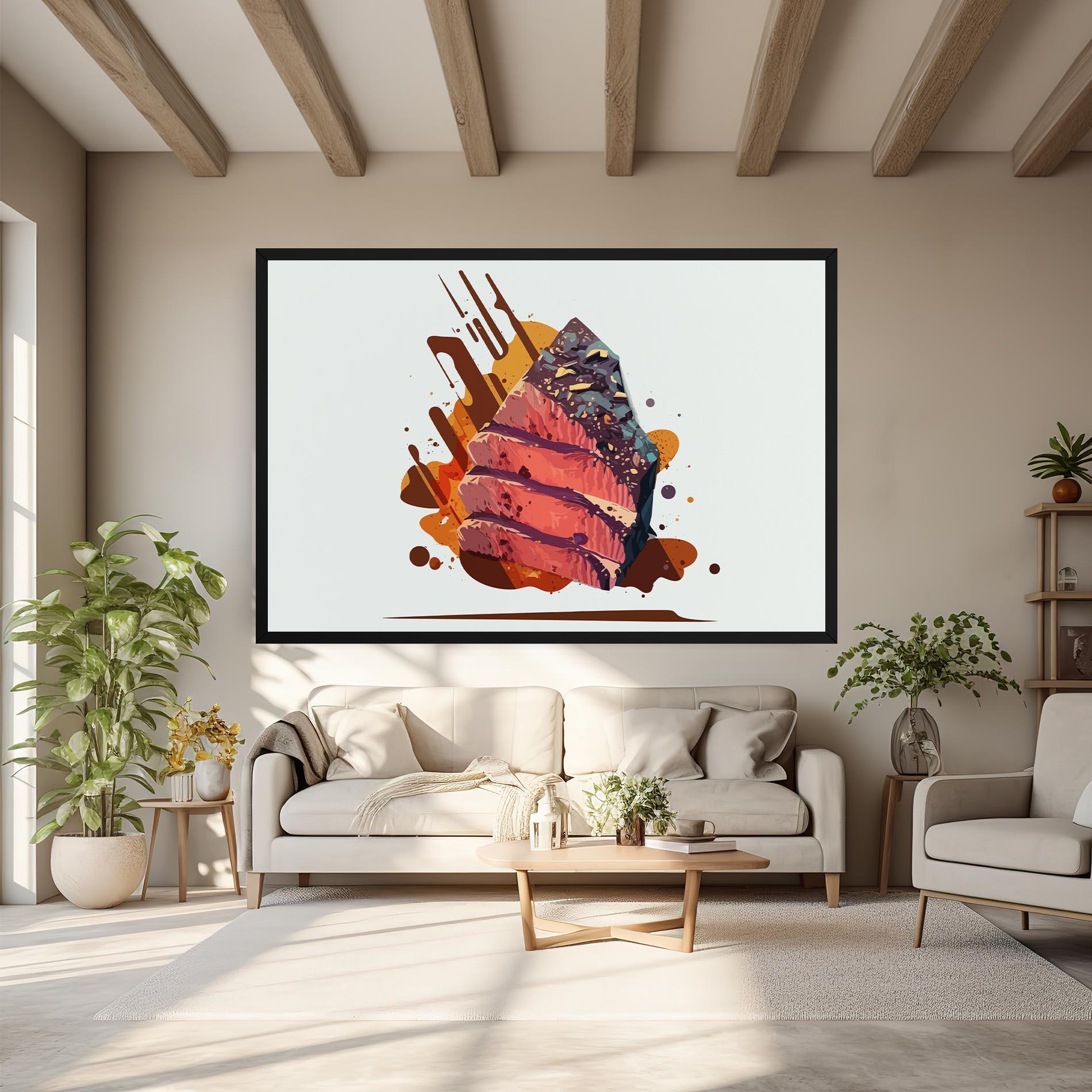 Картина на платно Meat Floating mockup 6