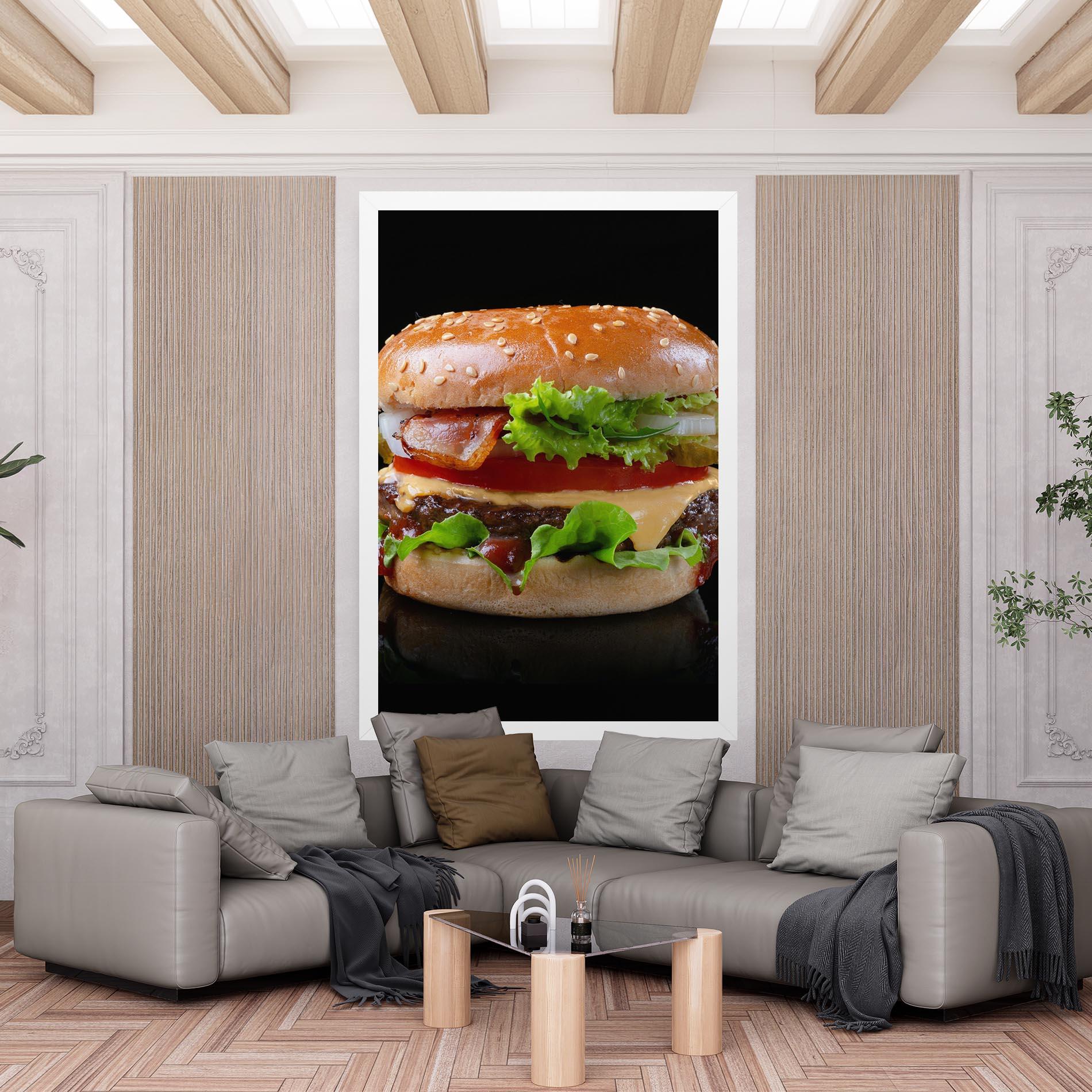 Картина на платно Yumm Hamburger mockup 6