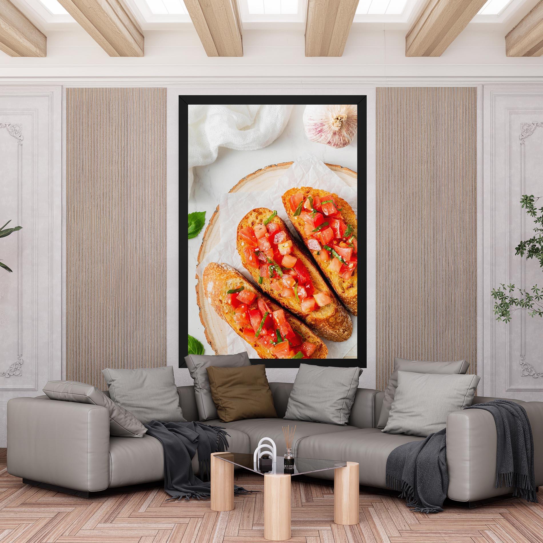 Картина на платно Tomatoes On Bread mockup 6