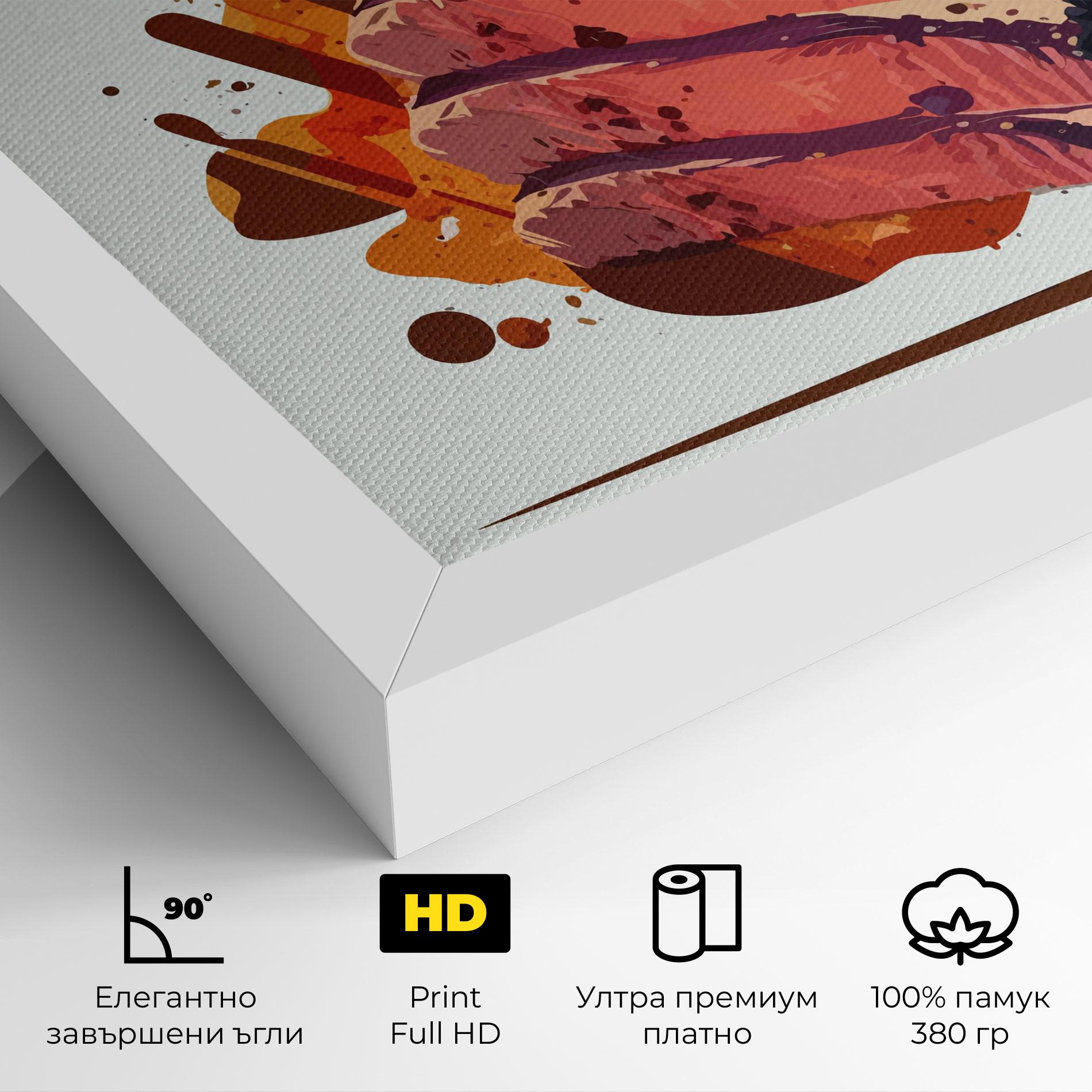 Картина на платно Meat Floating mockup 4