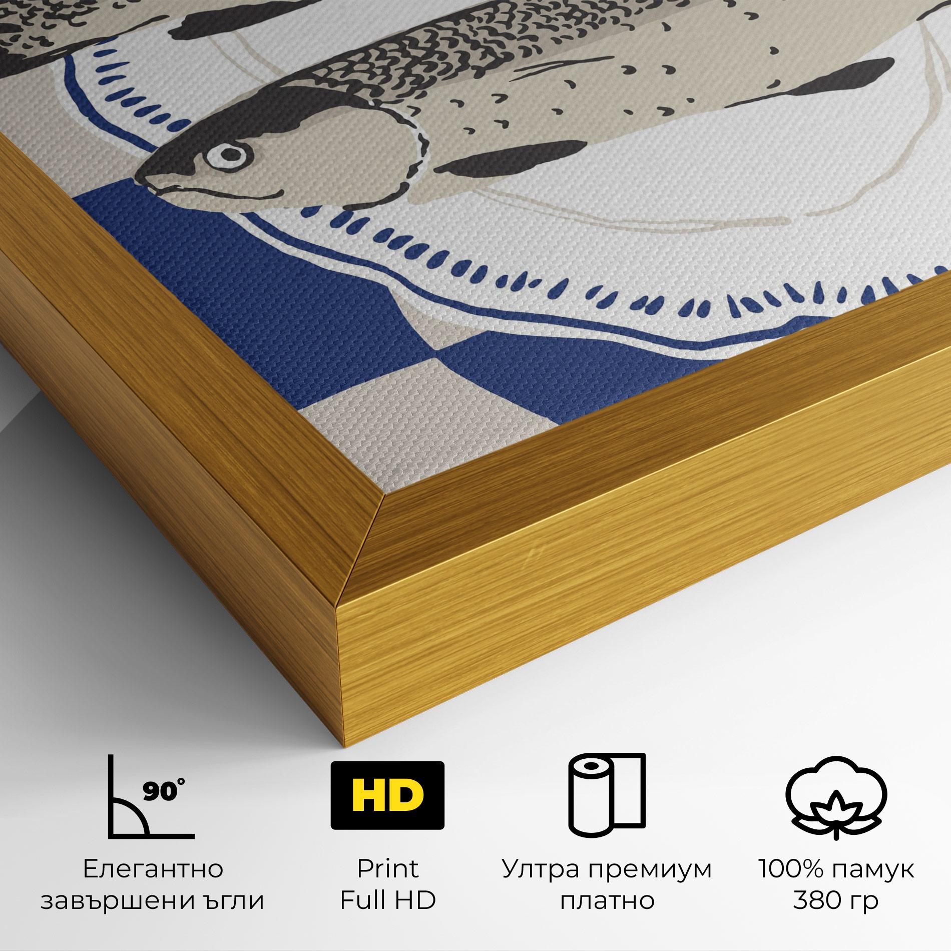 Картина на платно Food Fish mockup 4