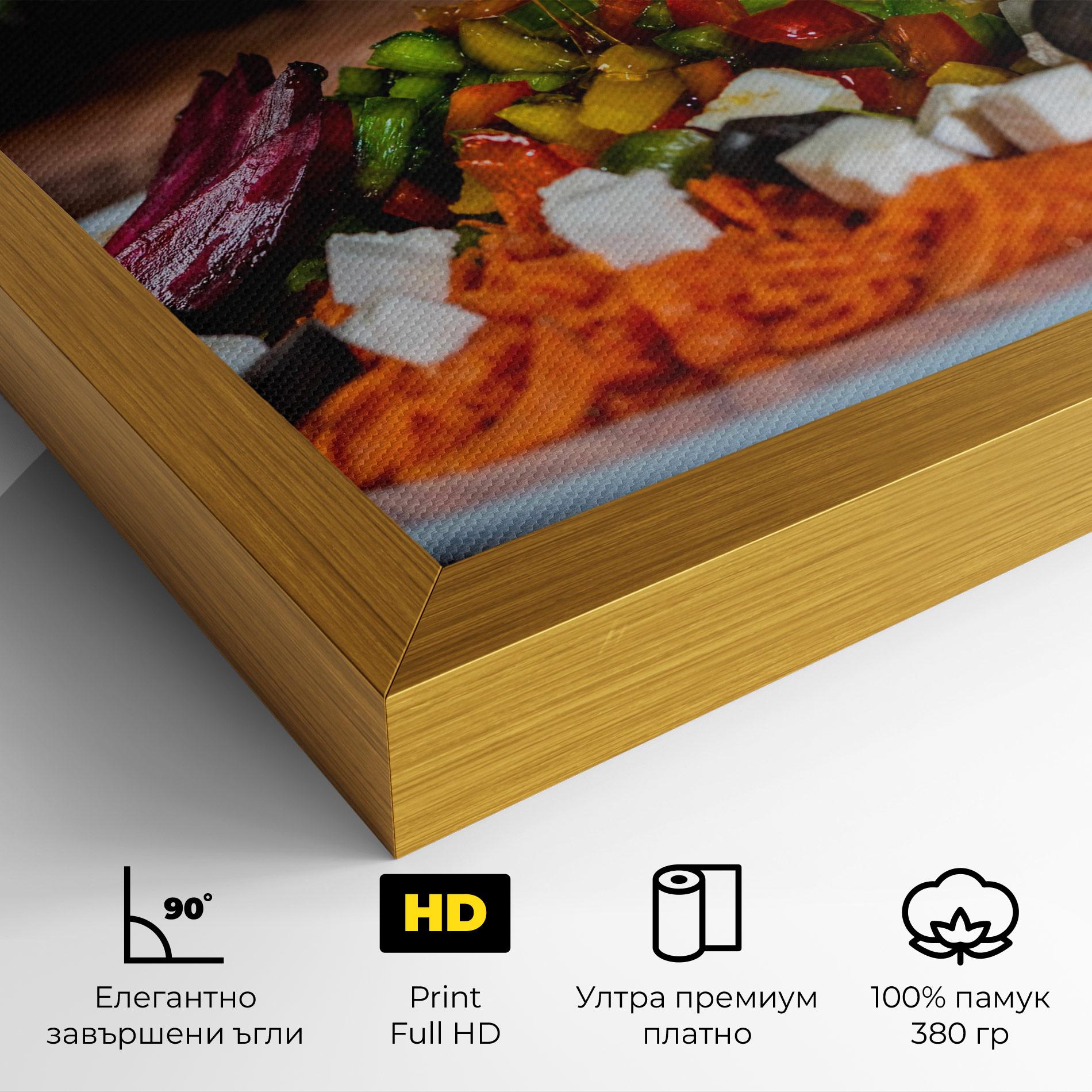 Картина на платно Honey Over Food mockup 4