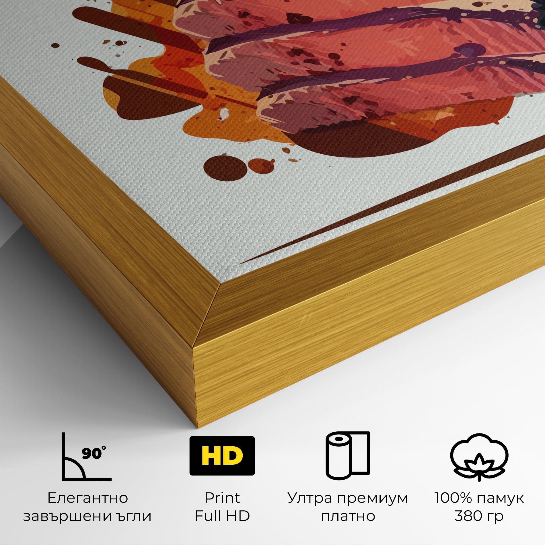 Картина на платно Meat Floating mockup 4