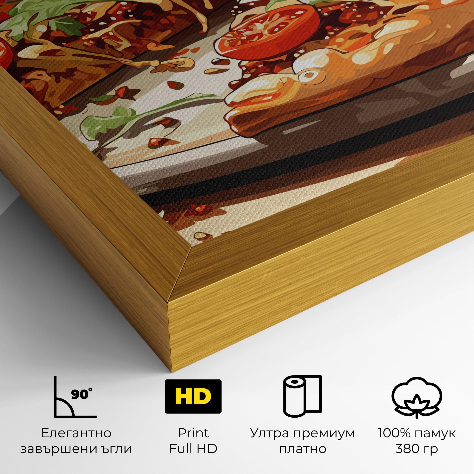 Картина на платно Pizza View mockup 4