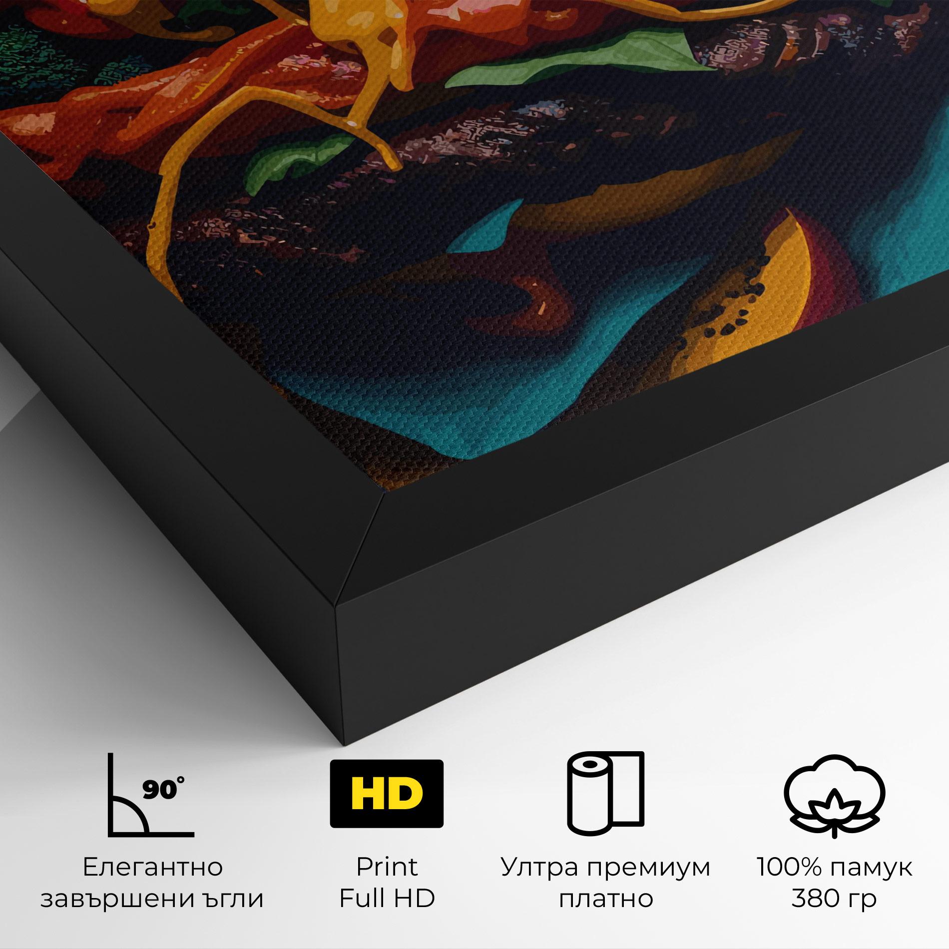 Картина на платно Burger Mustard mockup 4