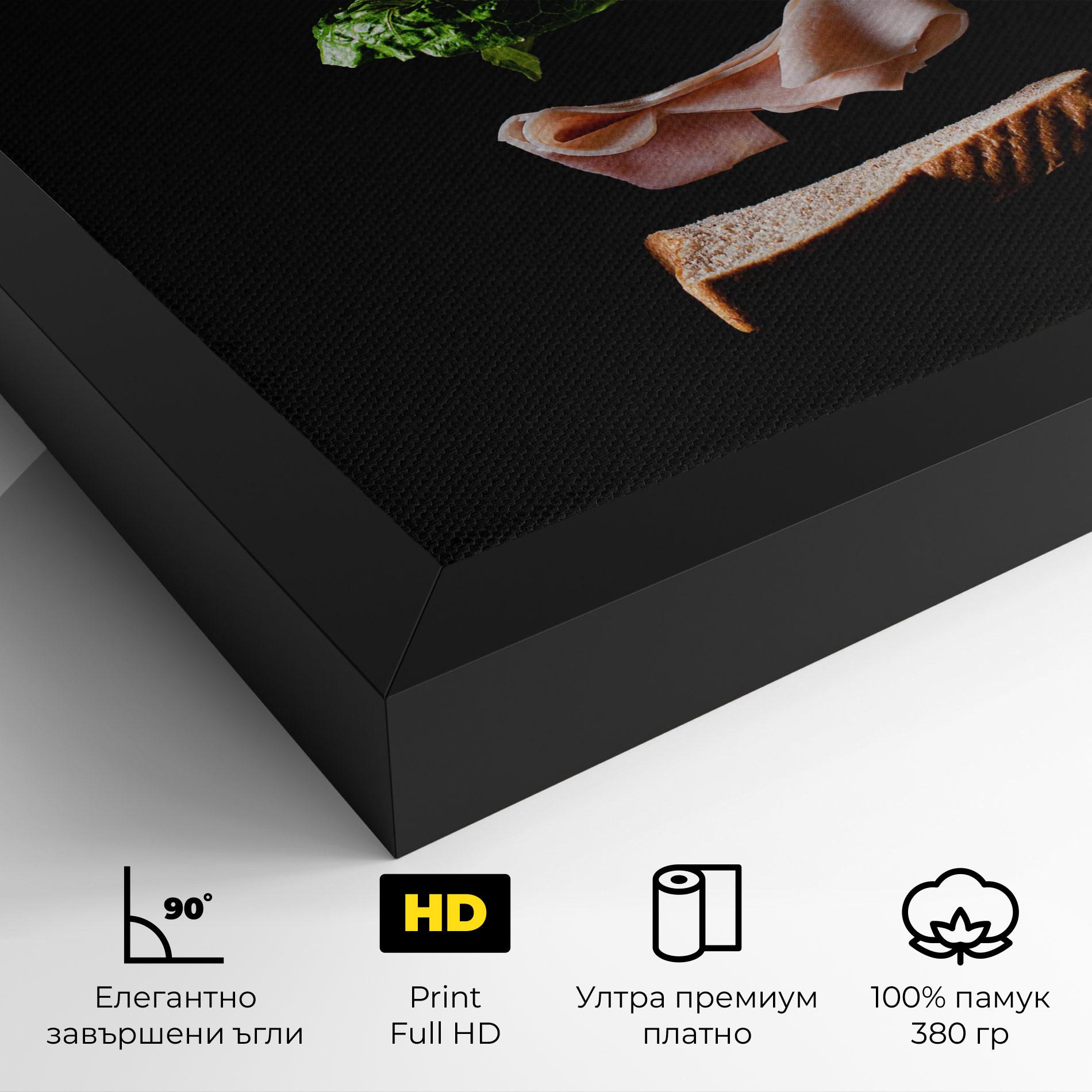 Картина на платно Floating Sandwich mockup 4