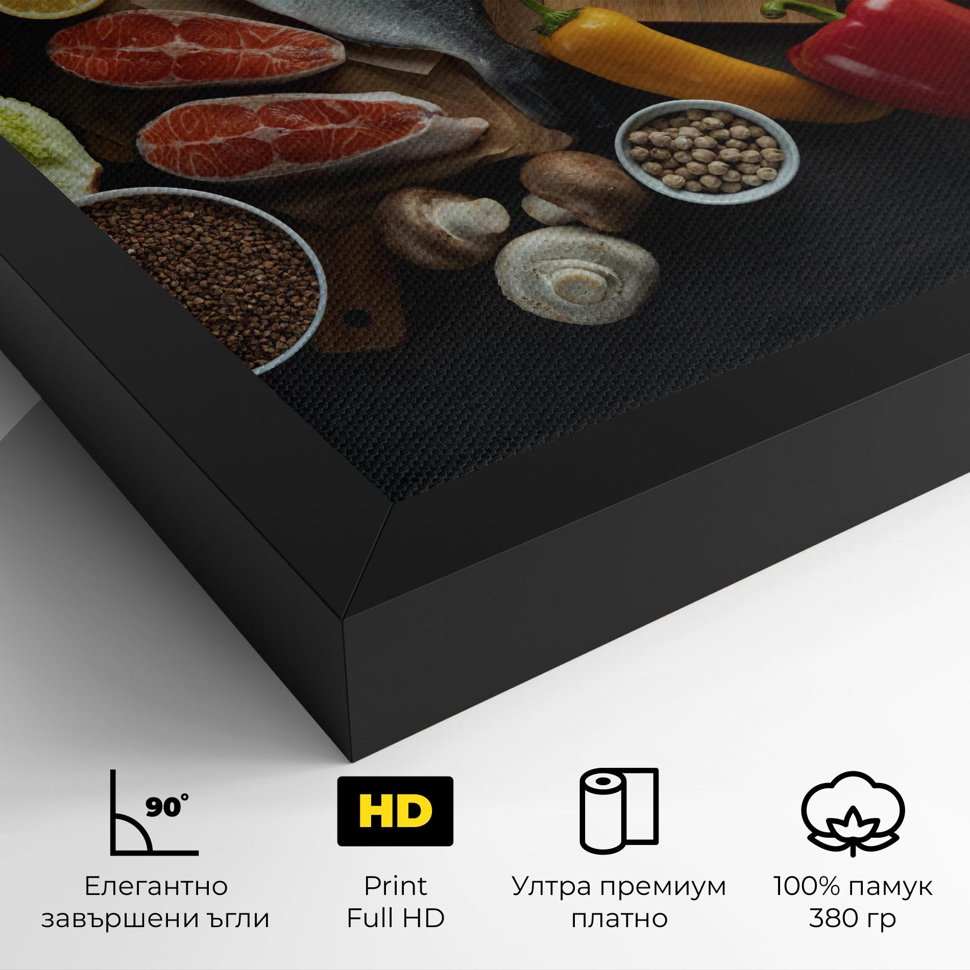 Картина на платно Food Ingredients mockup 4