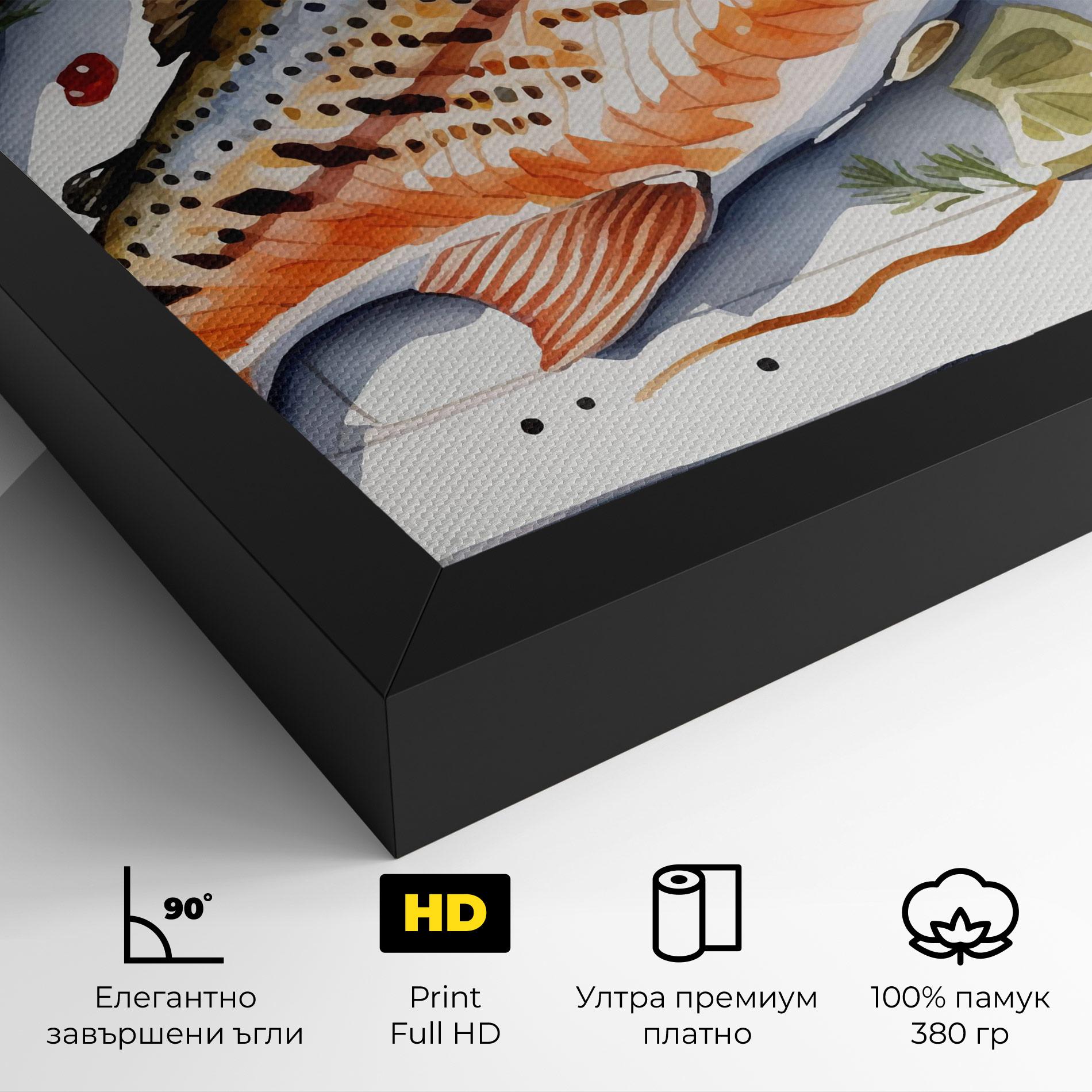 Картина на платно Grilled Trout mockup 4