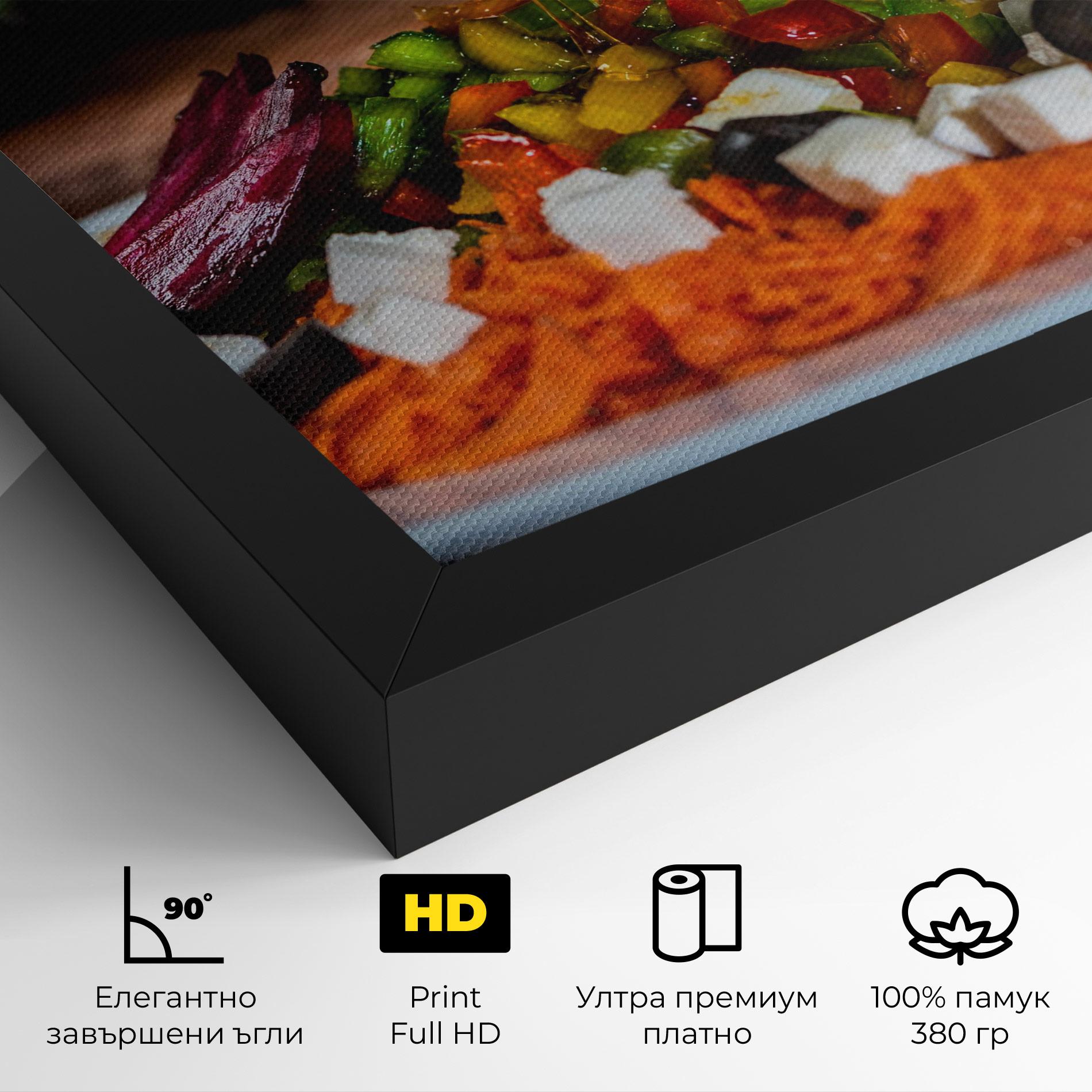 Картина на платно Honey Over Food mockup 4